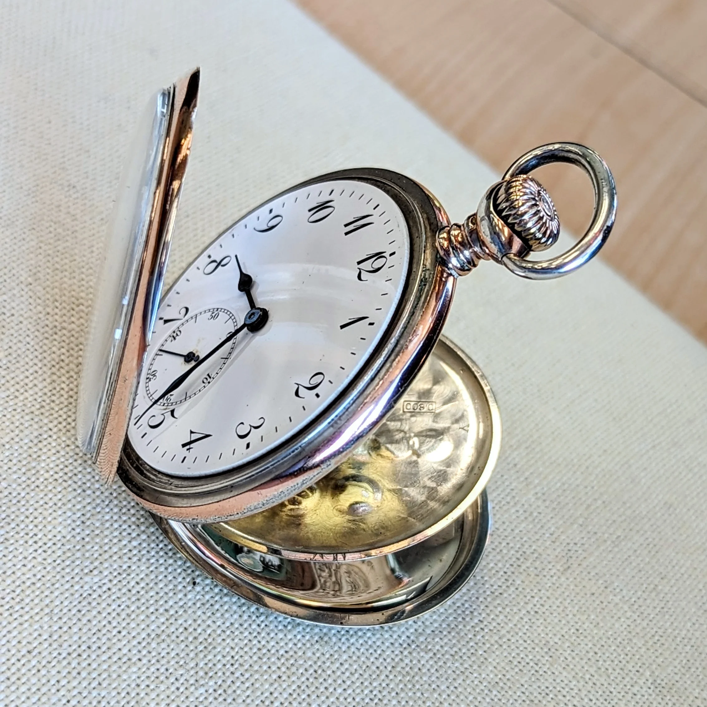 1913 ZENITH Pocket Watch Grand Prix Paris 1900 16 Rubis Openface .800 Silver Case - Image 11