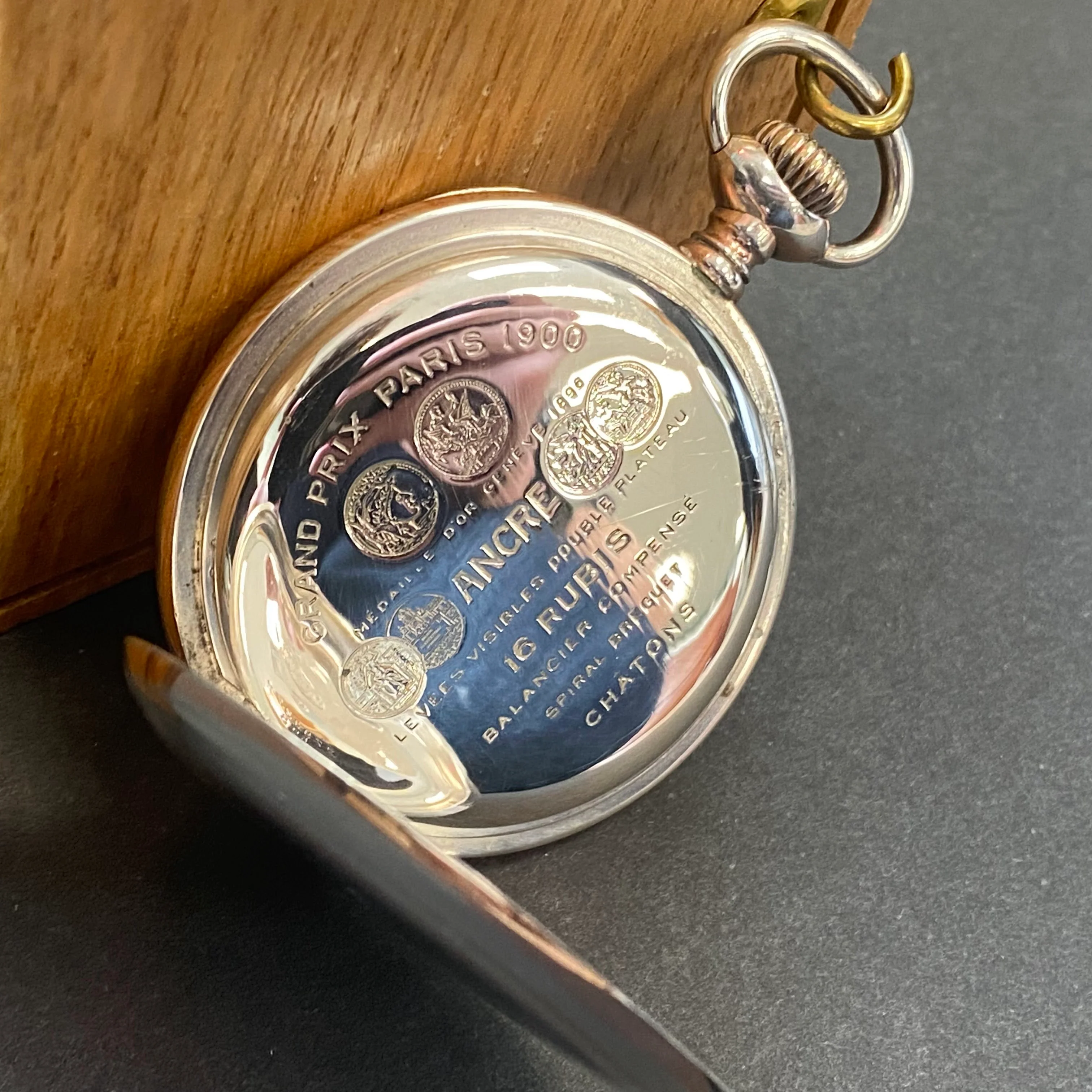 1913 ZENITH Pocket Watch Grand Prix Paris 1900 16 Rubis Openface .800 Silver Case - Image 17
