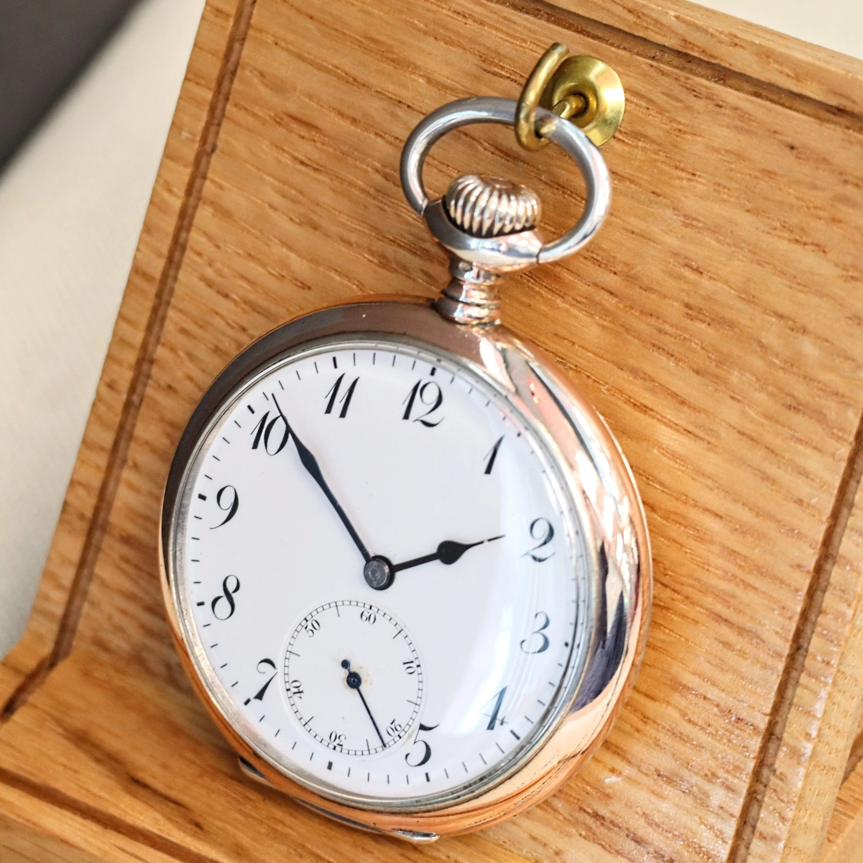 1913 ZENITH Pocket Watch Grand Prix Paris 1900 16 Rubis Openface .800 Silver Case - Image 3