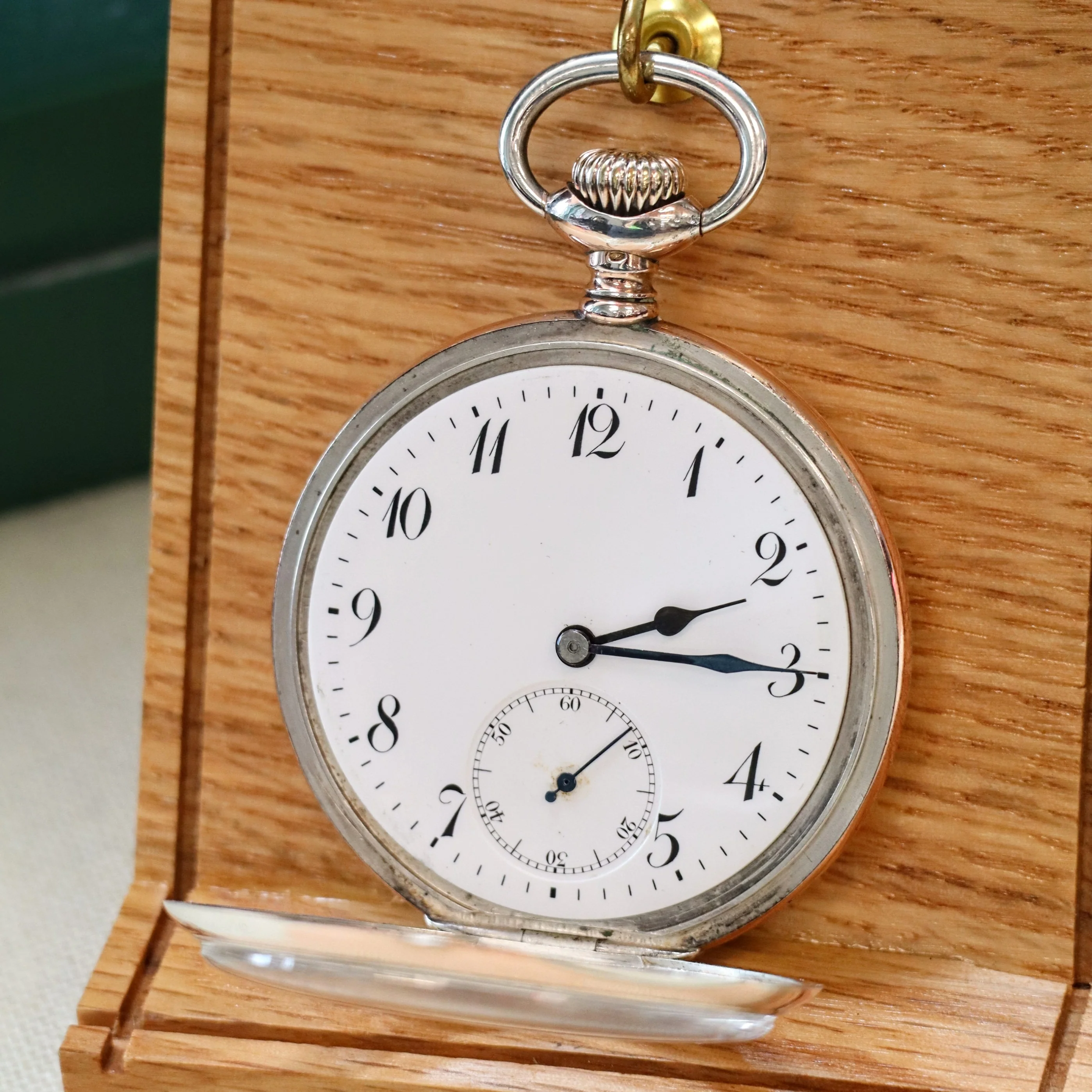 1913 ZENITH Pocket Watch Grand Prix Paris 1900 16 Rubis Openface .800 Silver Case - Image 7