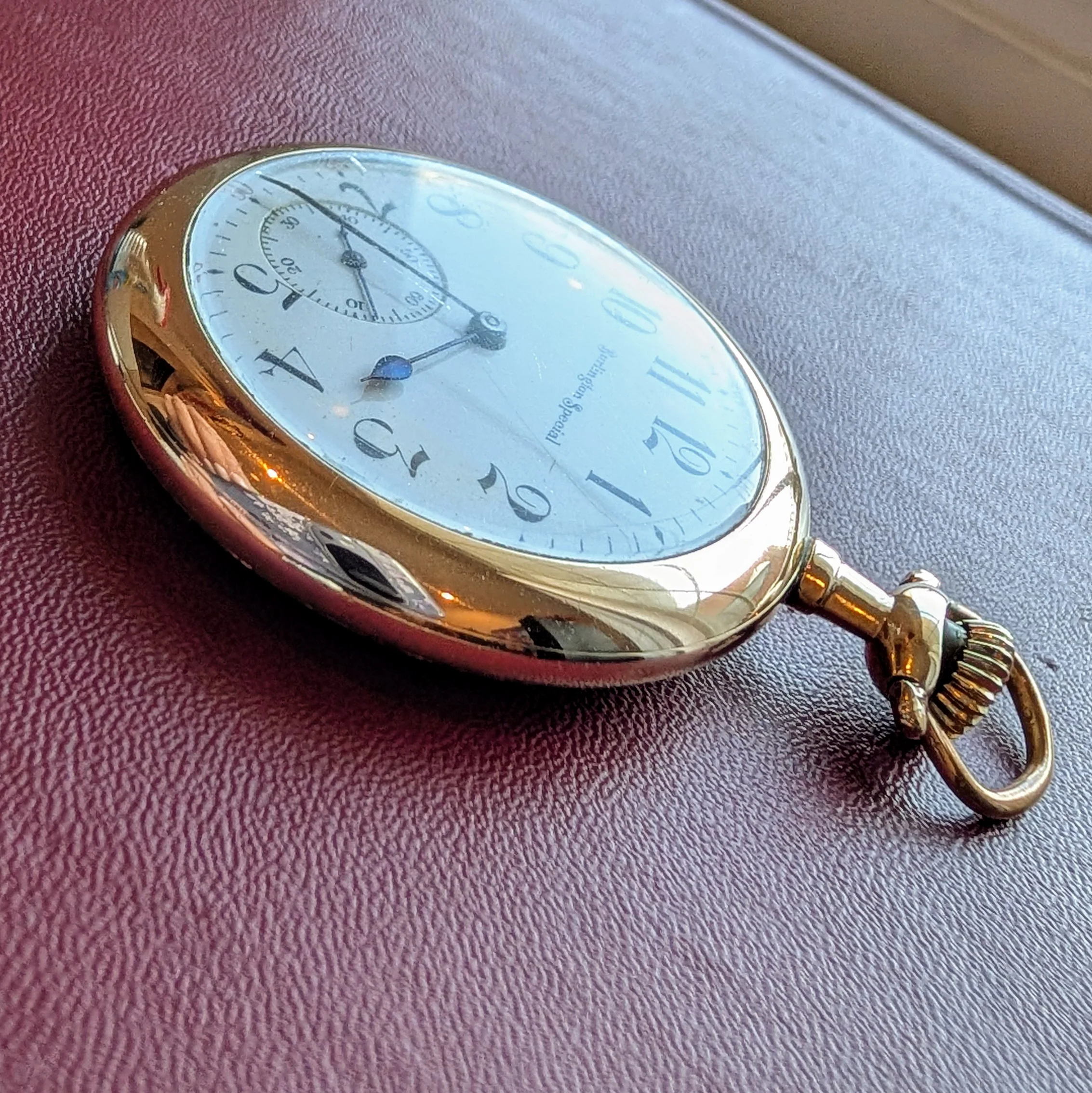 1914 Burlington Special Pocket Watch 19 Jewels Grade 274 12s Open Face G.F. Case - Image 9