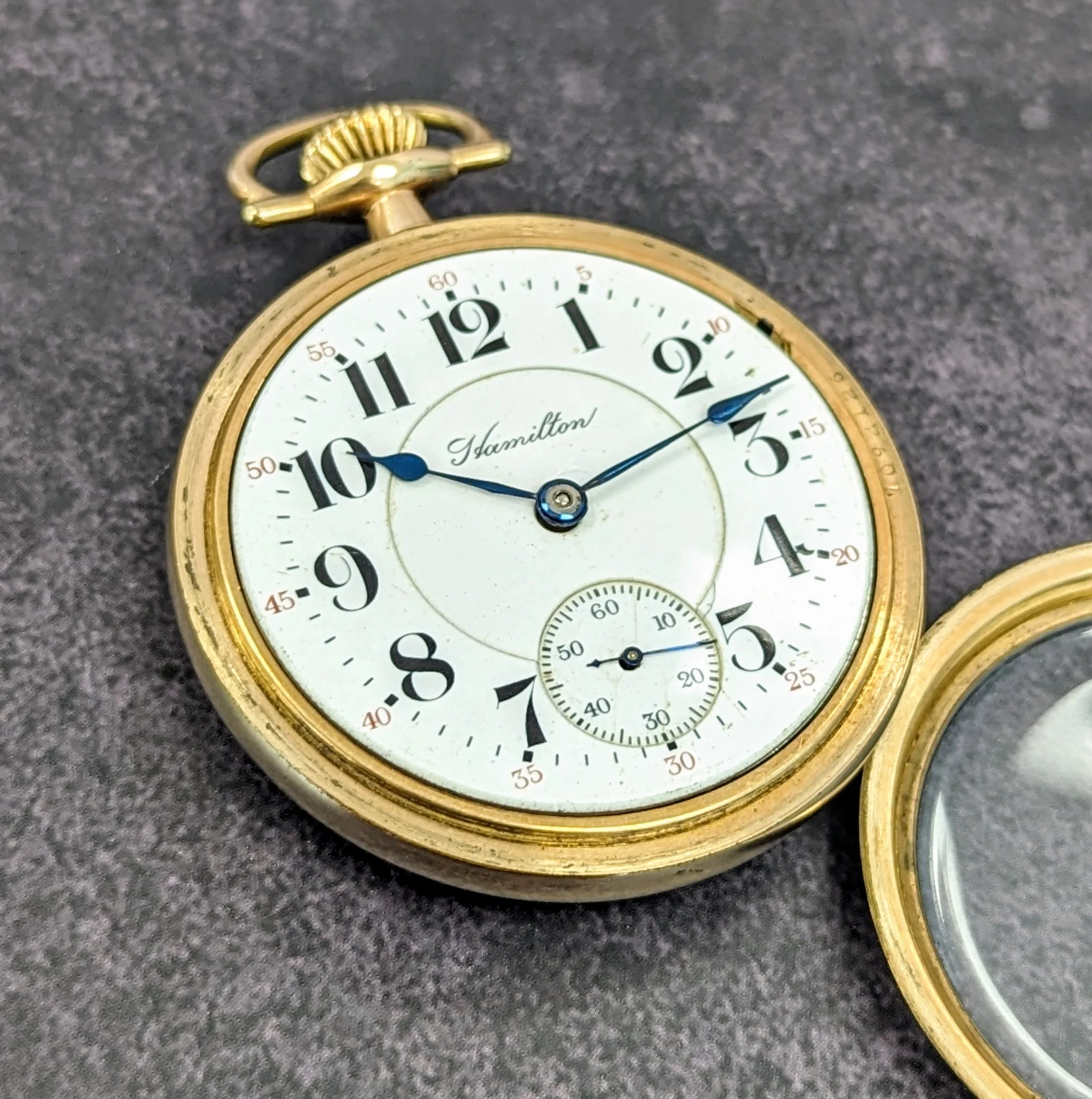 1914 Hamilton Railroad Pocket Watch Openface 18s Grade 940 21 Jewels - Image 10