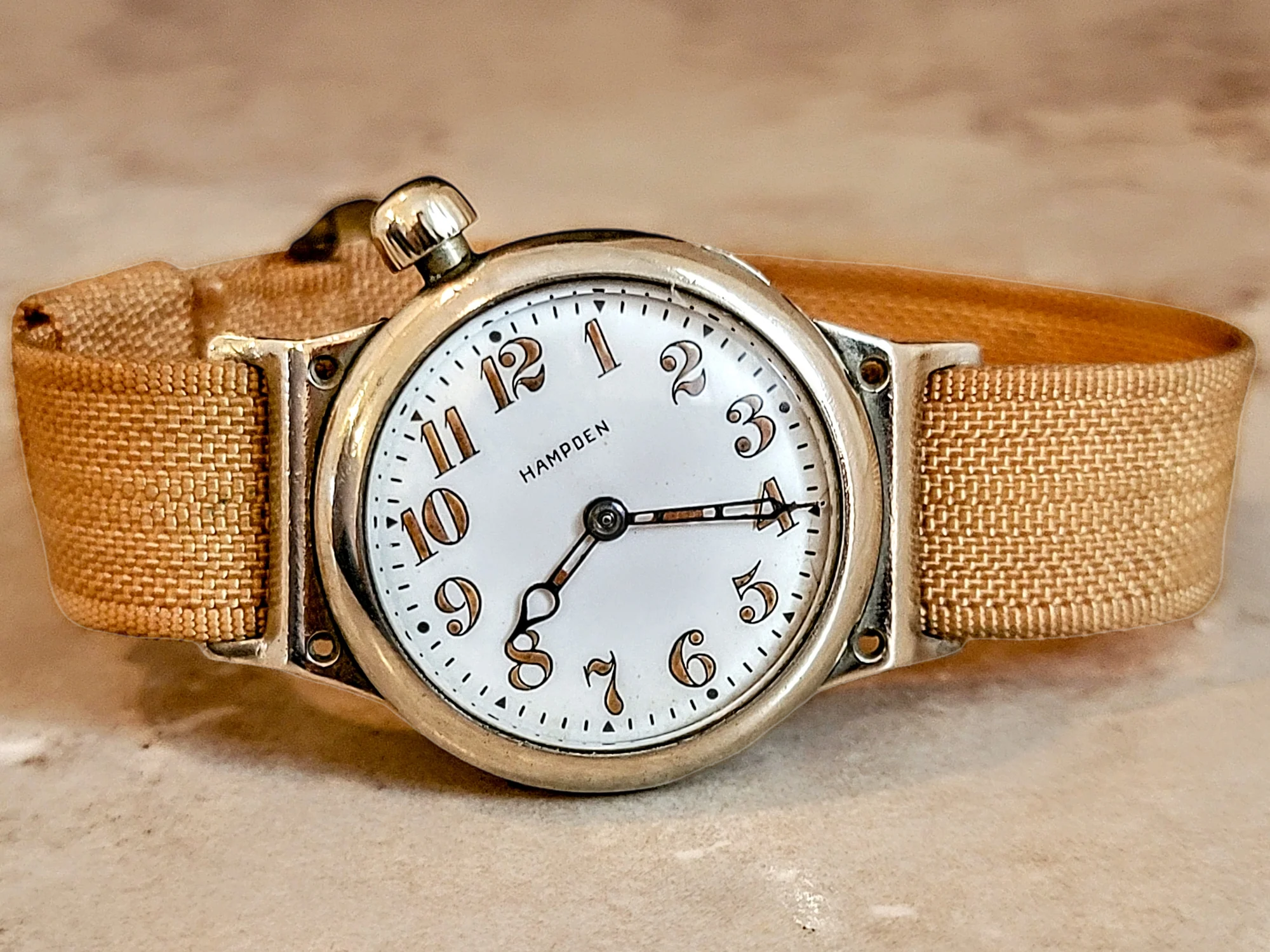 1914 HAMPDEN "No. 400" Trench Watch 15 Jewels U.S. Army Wristwatch - Image 7
