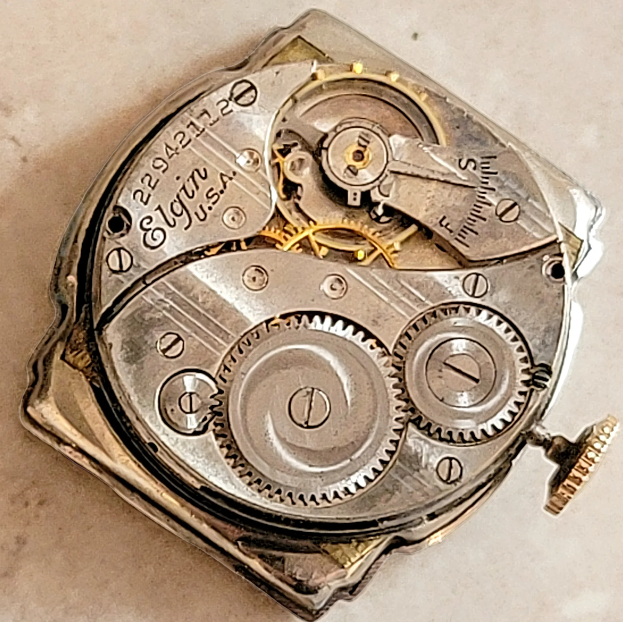 1920 ELGIN Watch Diamond & Ruby Dial Wristwatch Grade 431 U.S.A. - Image 10