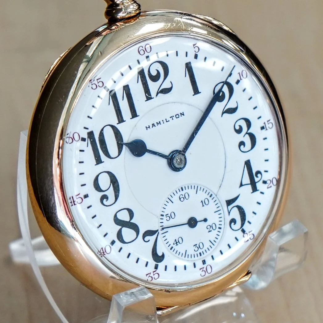 1920 HAMILTON Railroad Pocket Watch 21 Jewels Grade 992 Lever Set - Made in U.S.A. - Image 4