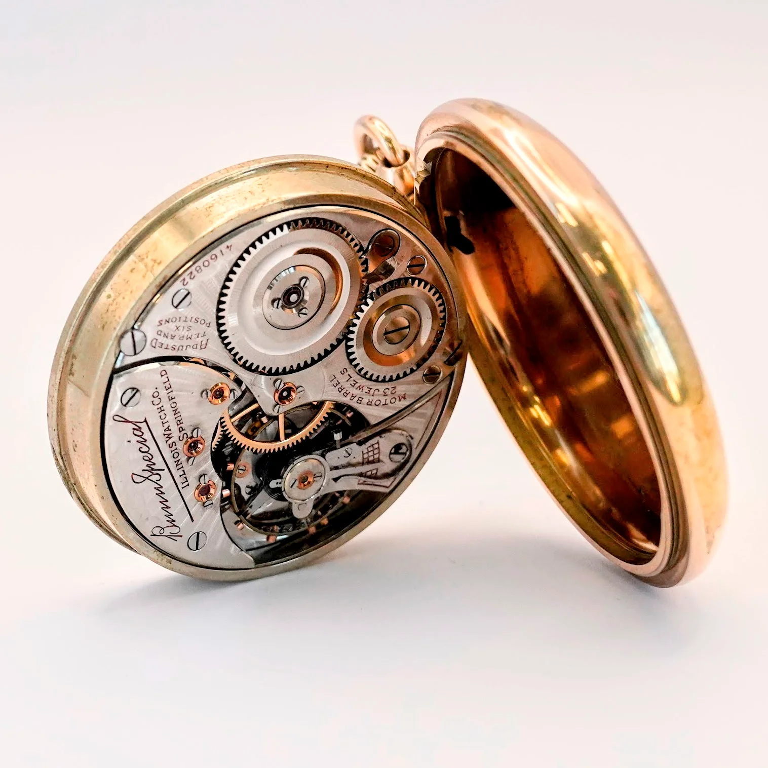 1922 Illinois Bunn Special Pocket Railroad Pocket Watch Lever Set 23 Jewels ADJ. 16s GF Swing Out Case - Image 10