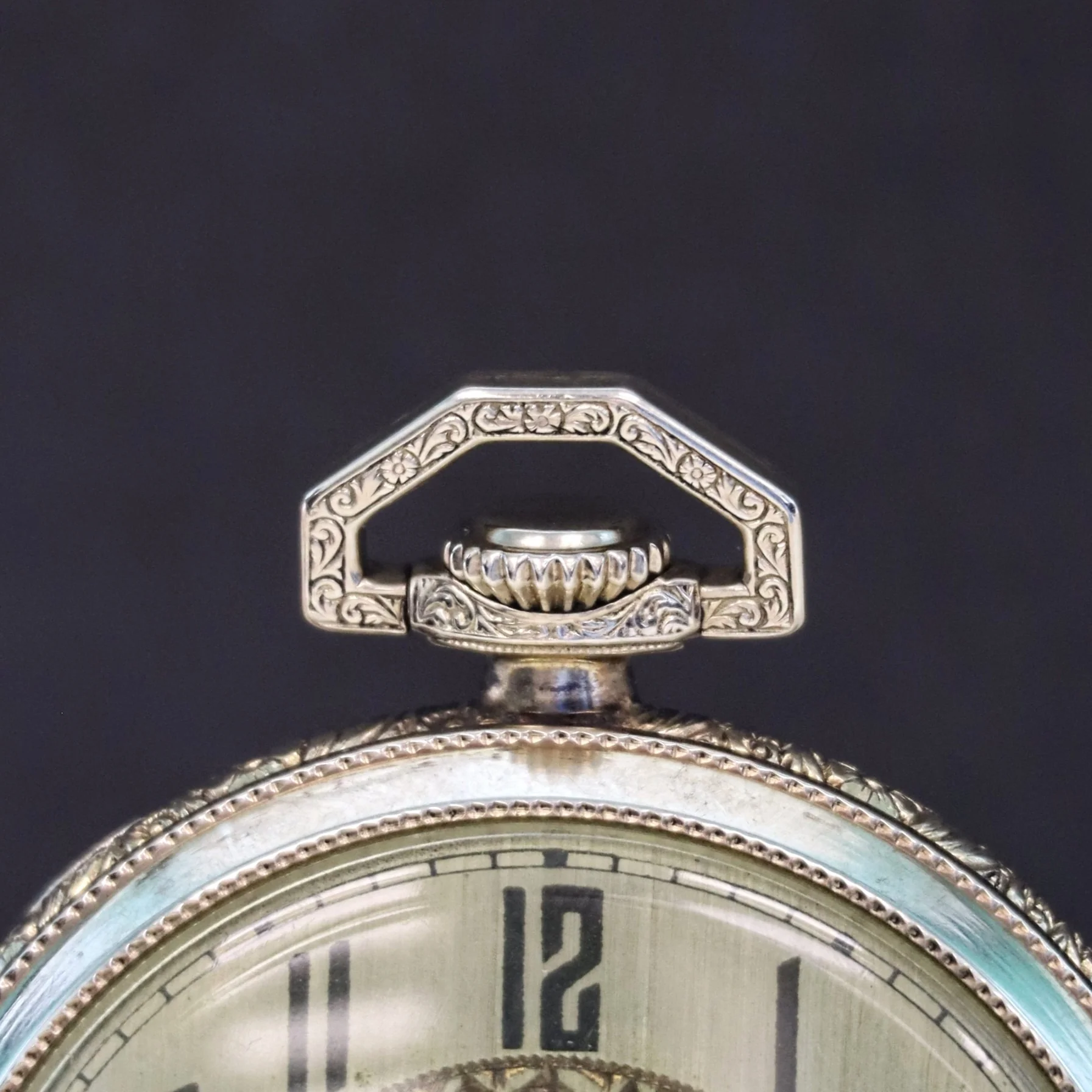 1922 ILLINOIS Dress Pocket Watch Openface 12s Grade 406 19 Jewels Adjusted 3 Positions Fancy Engraved Case - Image 7