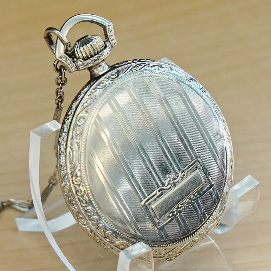 1923 ILLINOIS 14K White Gold Dress Pocket Watch 21 Jewels Openface 12s Grade 274 Adjusted 3 Positions - Image 9