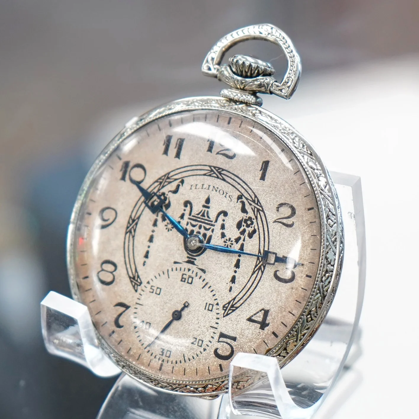 1925 ILLINOIS A. Lincoln Dress Pocket Watch 12s Openface 19 Jewels Grade 527 ADJ - Image 4