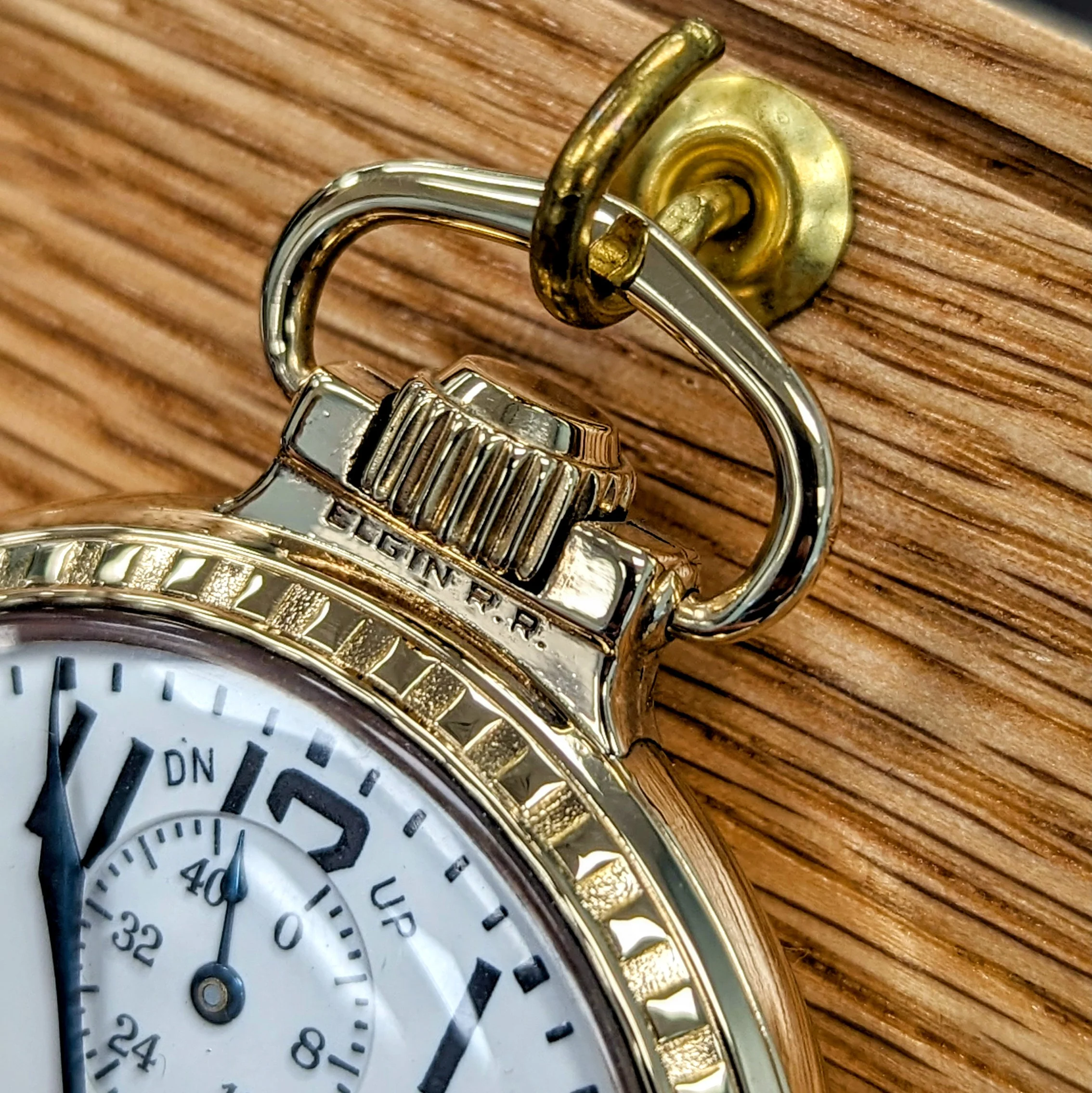 1926 ELGIN B. W. Raymond Pocket Watch Up Down Wind Indicator 21 Jewels 16s - Image 5
