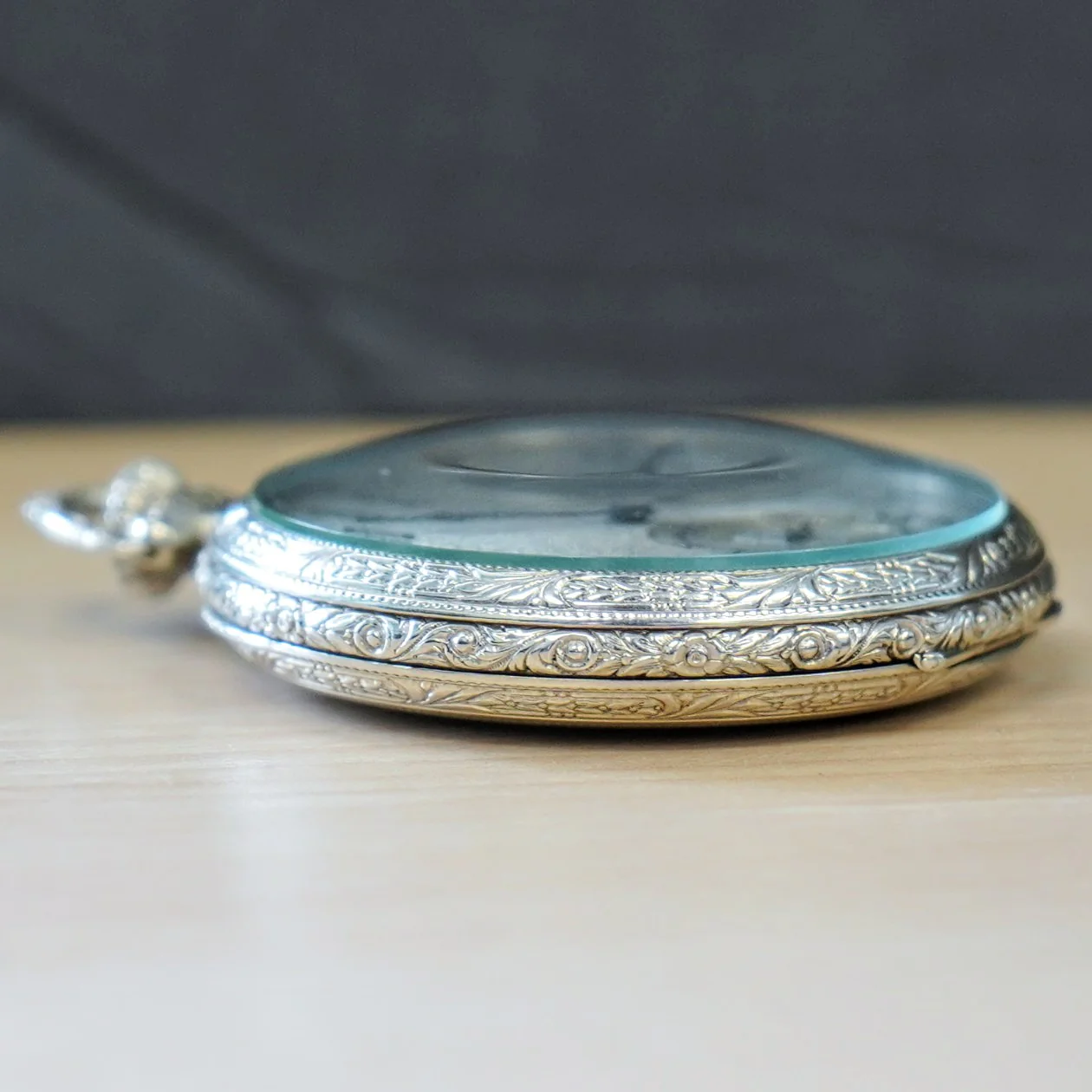1926 ILLINOIS Pocket Watch Openface 12s 17 Jewels Grade 405 Adjusted 14K White Gold Filled - Image 9