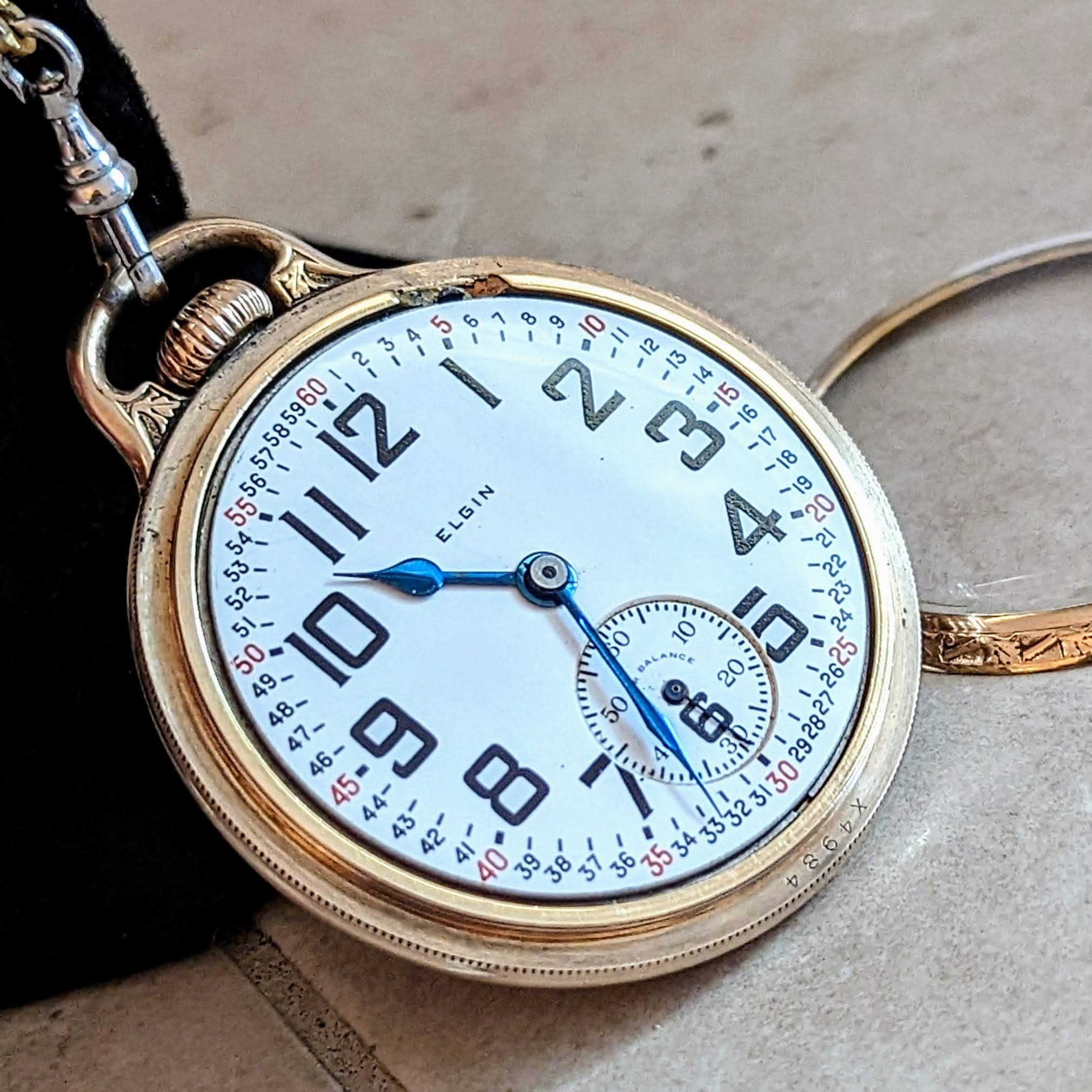 1927 ELGIN B. W. Raymond Railroad Pocket Watch Model 15 Grade 472 Movement 16S - Image 3