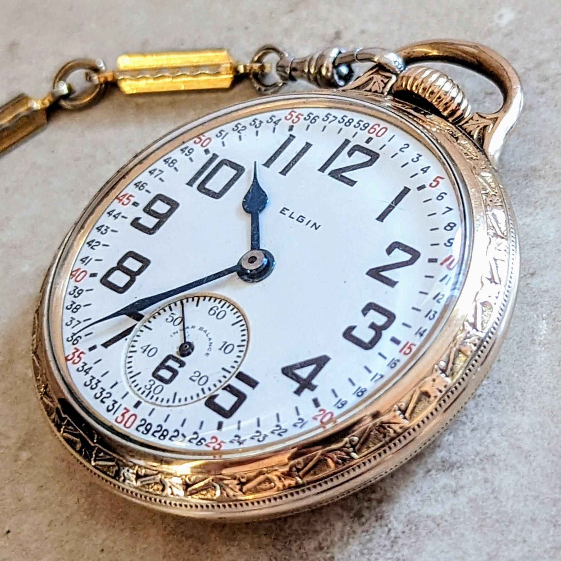 1927 ELGIN B. W. Raymond Railroad Pocket Watch Model 15 Grade 472 Movement 16S - Image 4