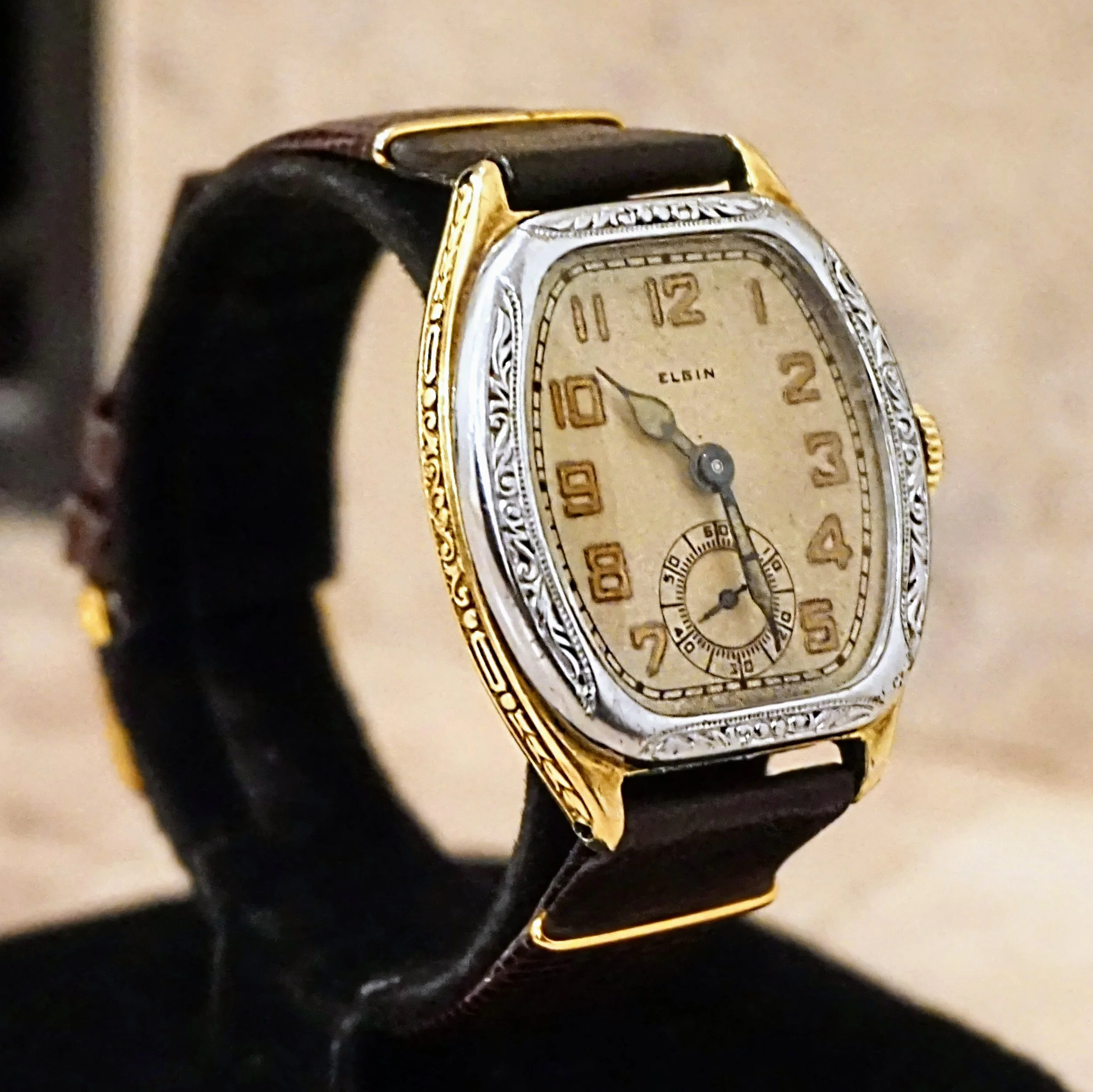1928 ELGIN Legionnaire Series Art Deco Wristwatch Grade 485 Size 4/0s 7J USA Watch - Image 3