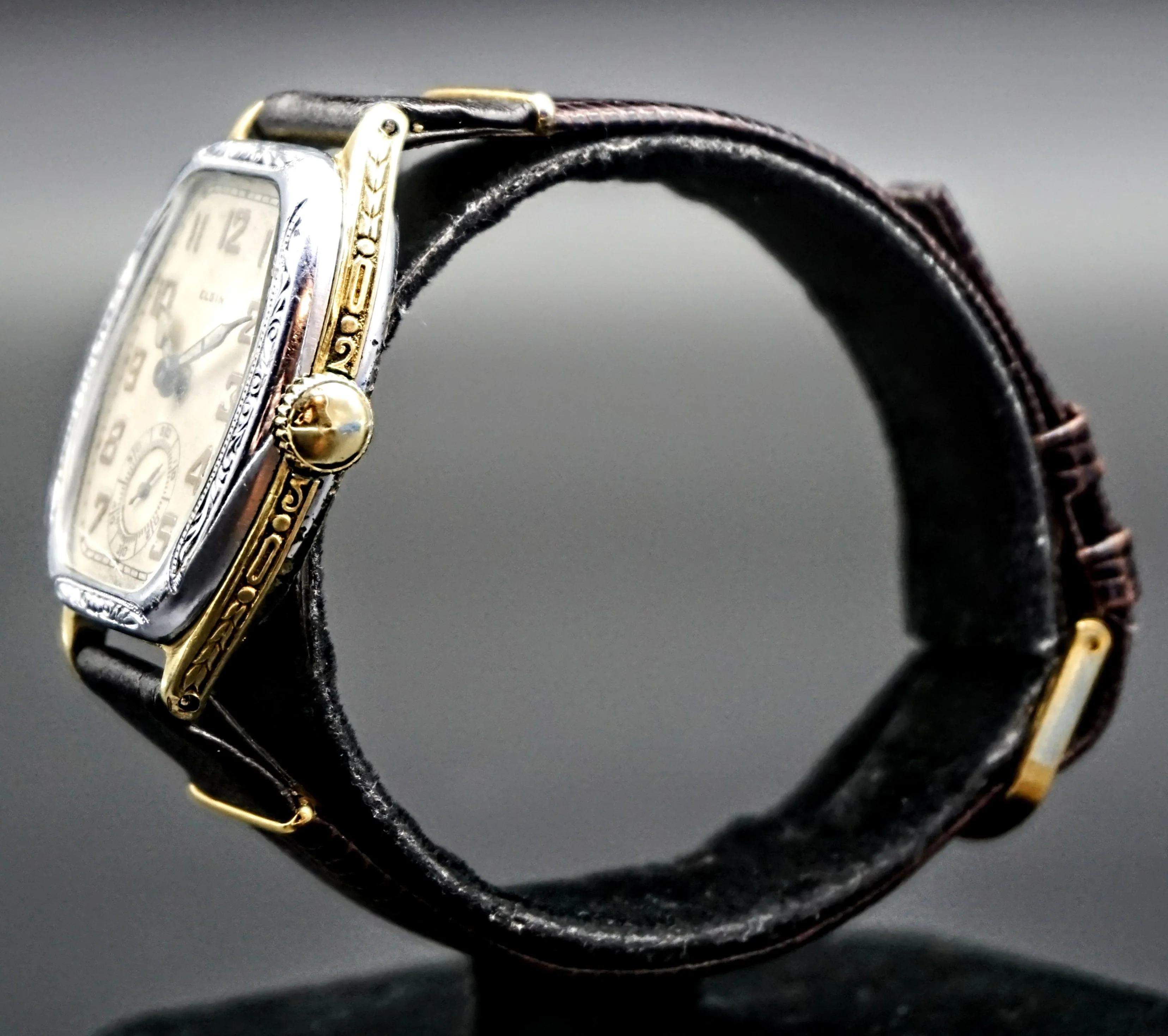 1928 ELGIN Legionnaire Series Art Deco Wristwatch Grade 485 Size 4/0s 7J USA Watch - Image 8