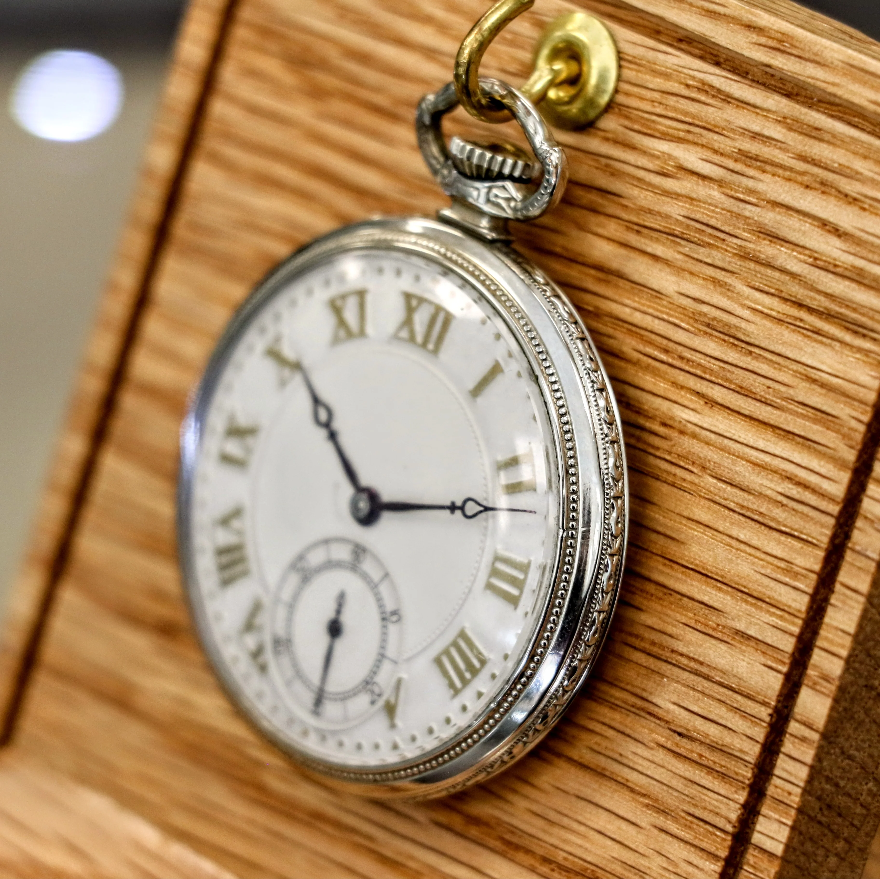 1928 HAMILTON Pocket Watch 17 Jewels Grade 912 U.S.A. Made 12s Engraved Case - Image 5