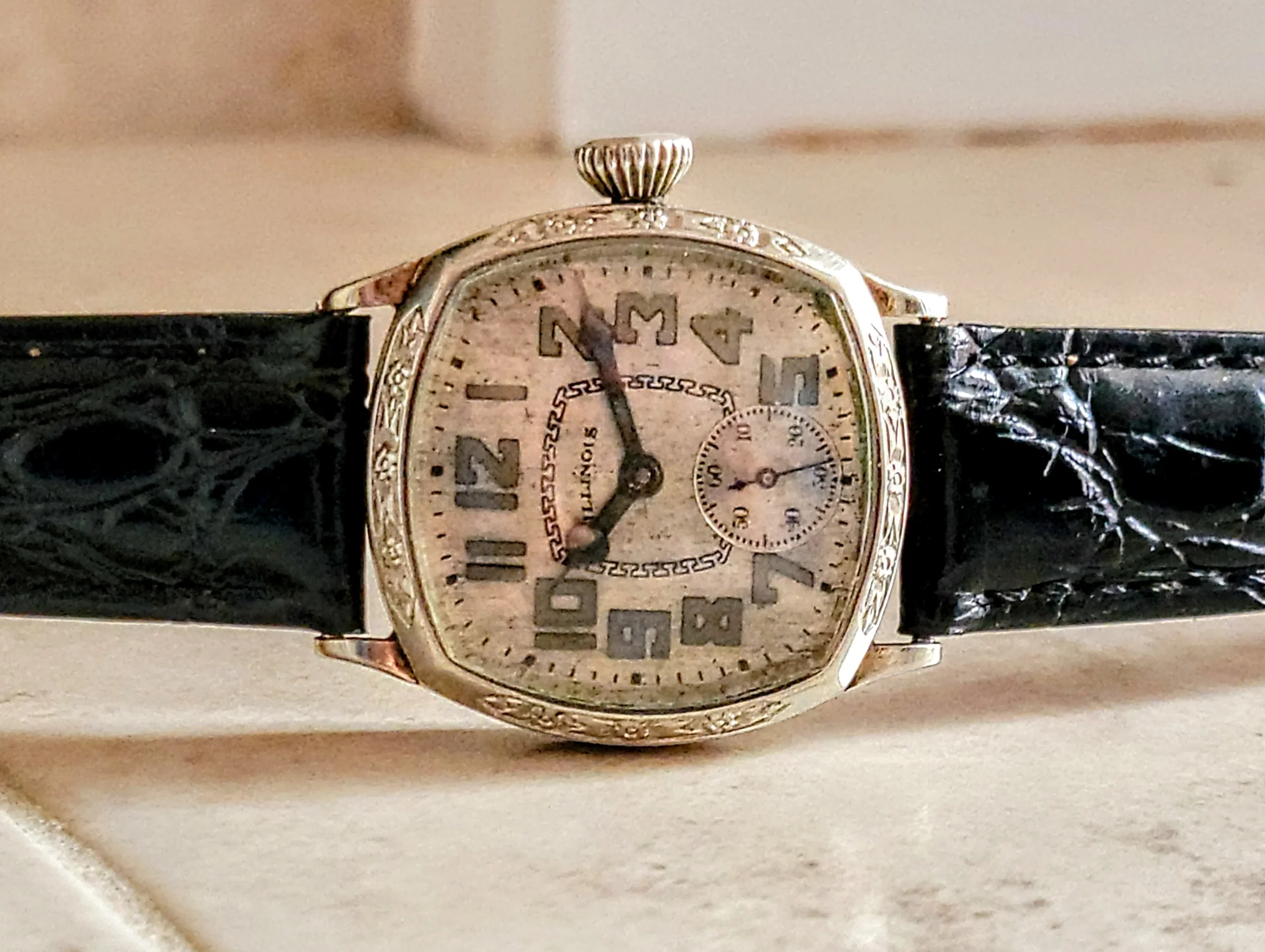 1929 ILLINOIS Art Deco Watch Cal. "TIME KING" Grade 24 - Image 4