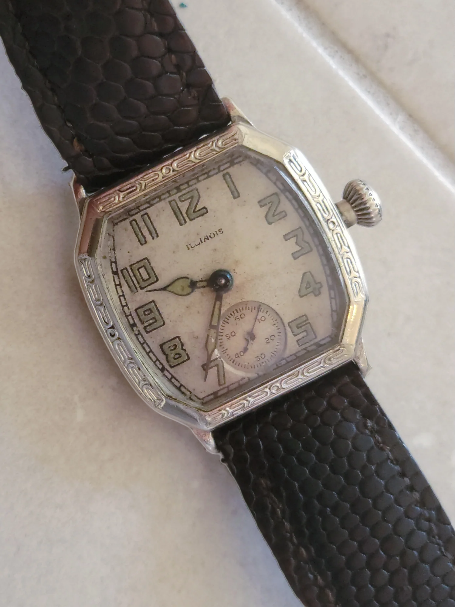 1929 ILLINOIS Atlantic Engraved Watch Grade 24 U.S.A. Made 14K G.F. - Image 5