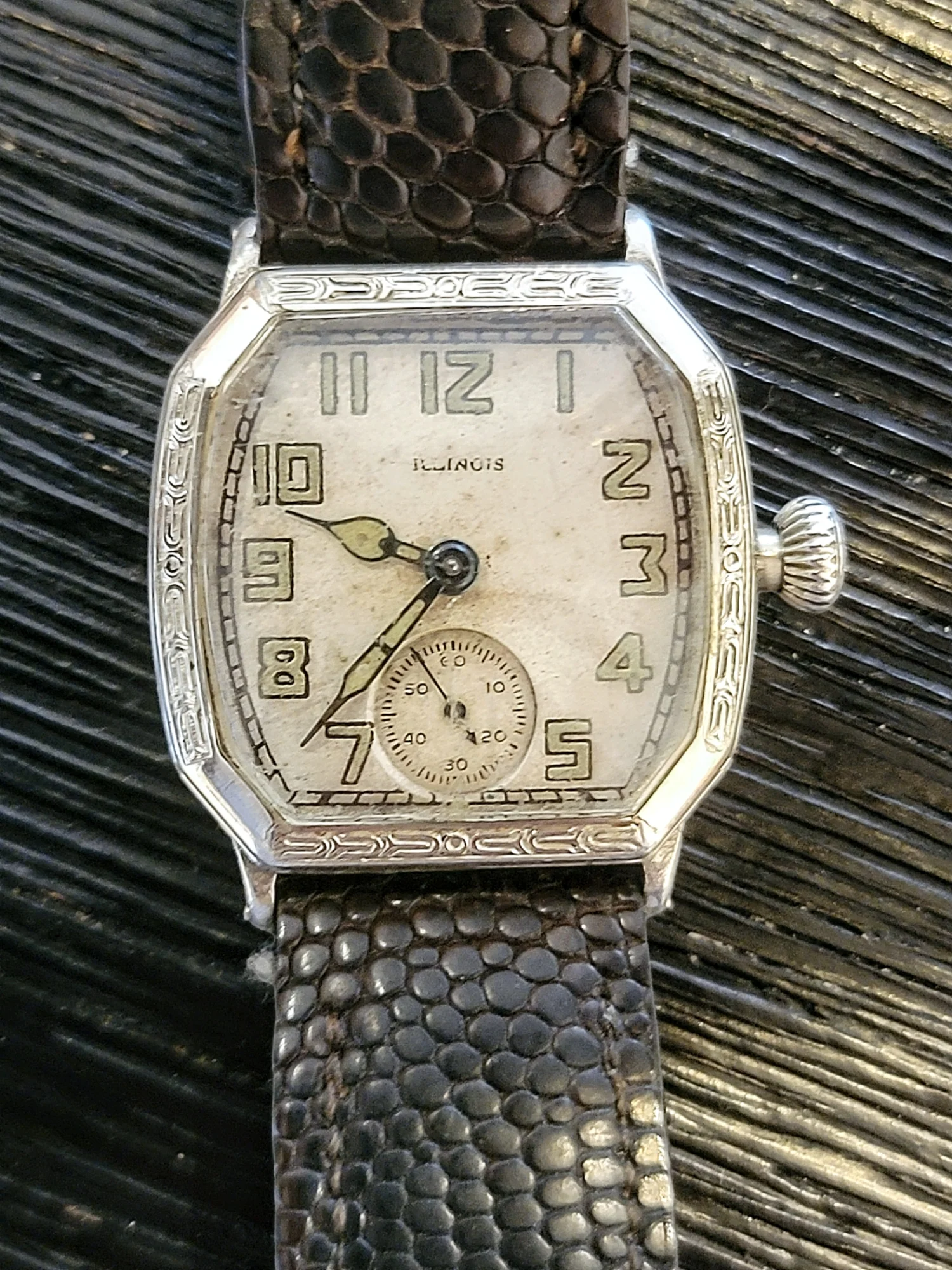 1929 ILLINOIS Atlantic Engraved Watch Grade 24 U.S.A. Made 14K G.F. - Image 7