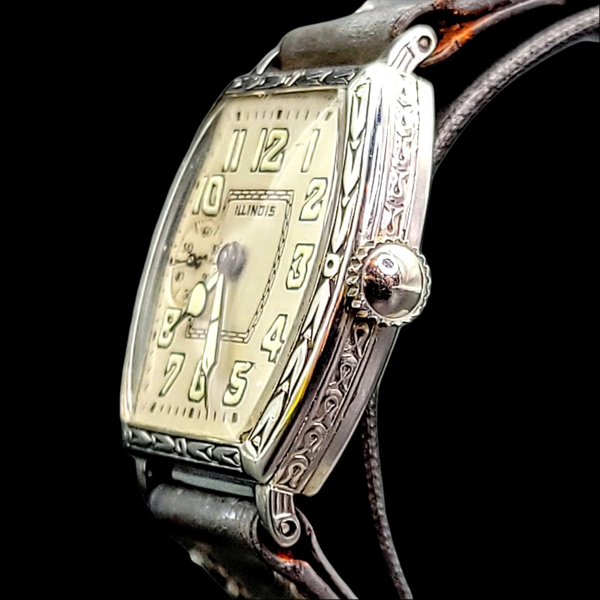 1929 Illinois Whippet Barrel Tonneau Engraved Case Grade 903 15 Jewels - Image 7