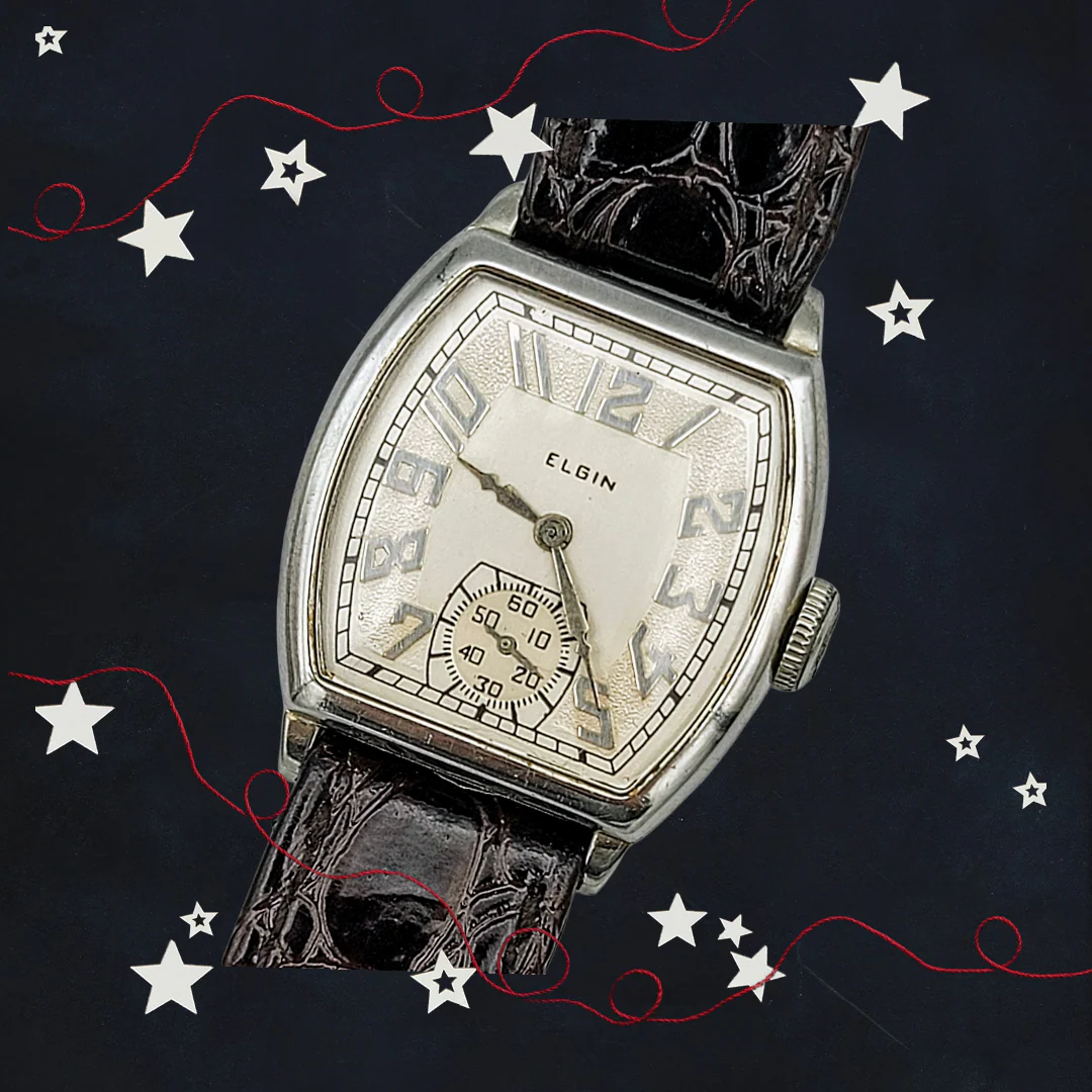 1930 ELGIN 14K White Gold Watch 15 Jewels Grade 428 - Image 11