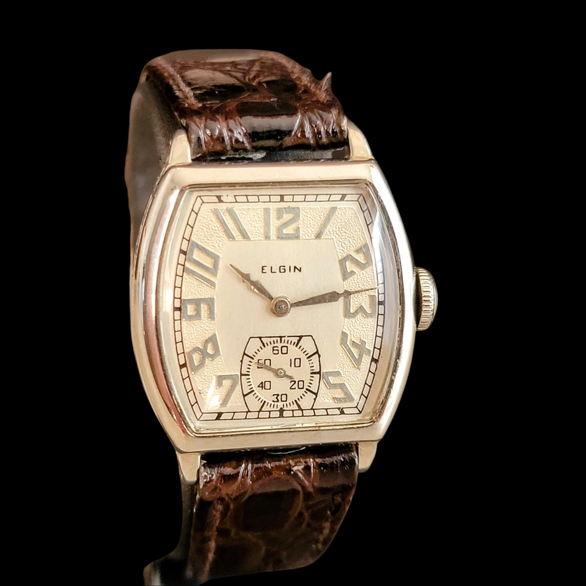 1930 ELGIN 14K White Gold Watch 15 Jewels Grade 428 - Image 8