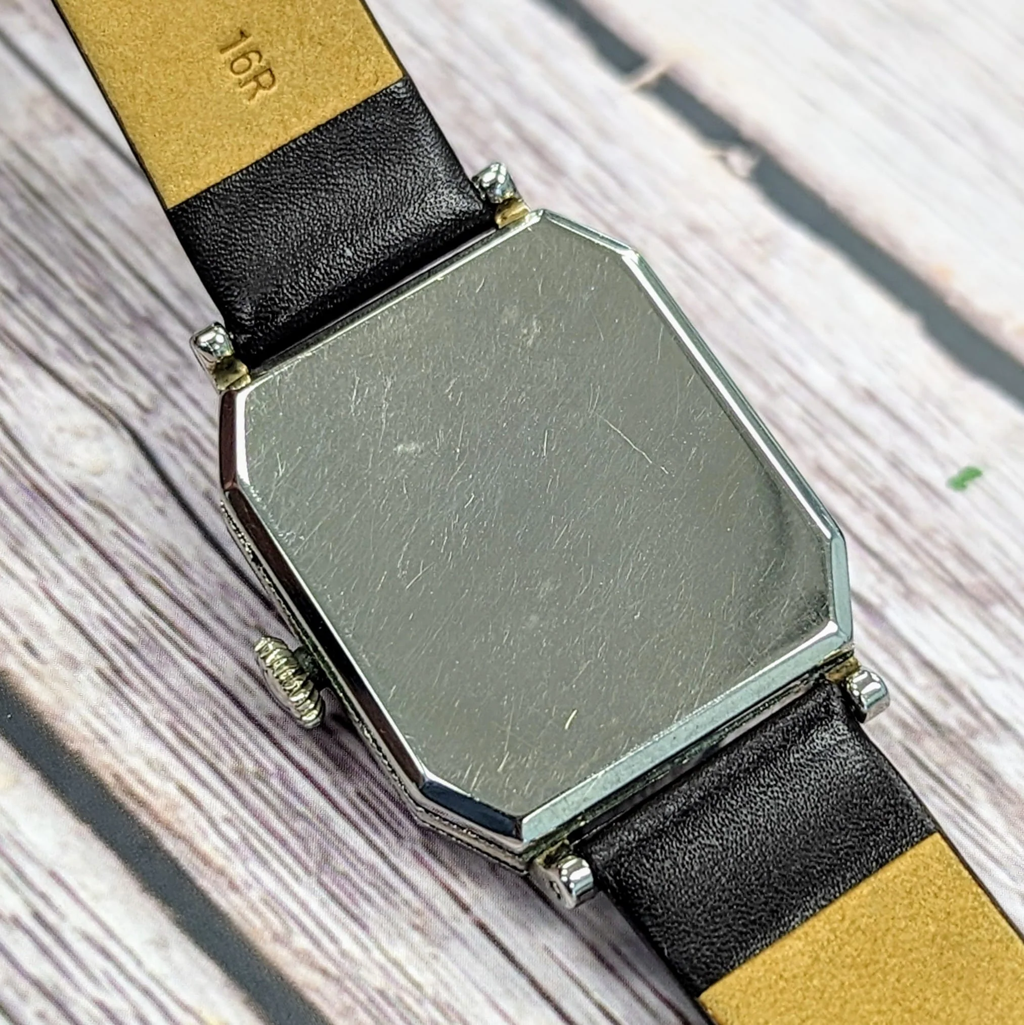 1930 ELGIN Watch 17 Jewels Grade 489 Art Deco Tank Case 14K White GF Wristwatch - Image 11