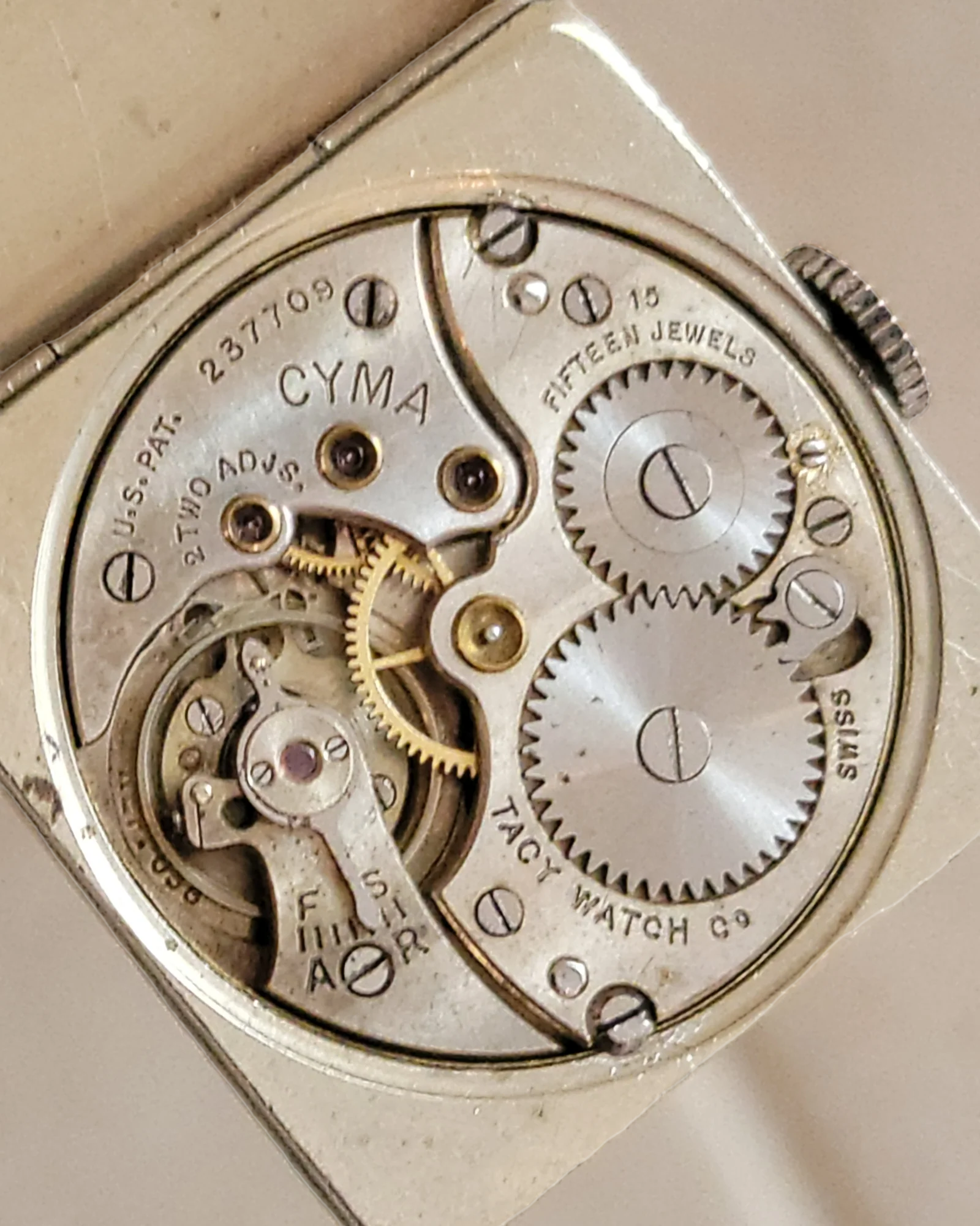 1930's CYMA Art Deco Wristwatch 15 Jewels Ref. 038 Swiss Made - Image 5