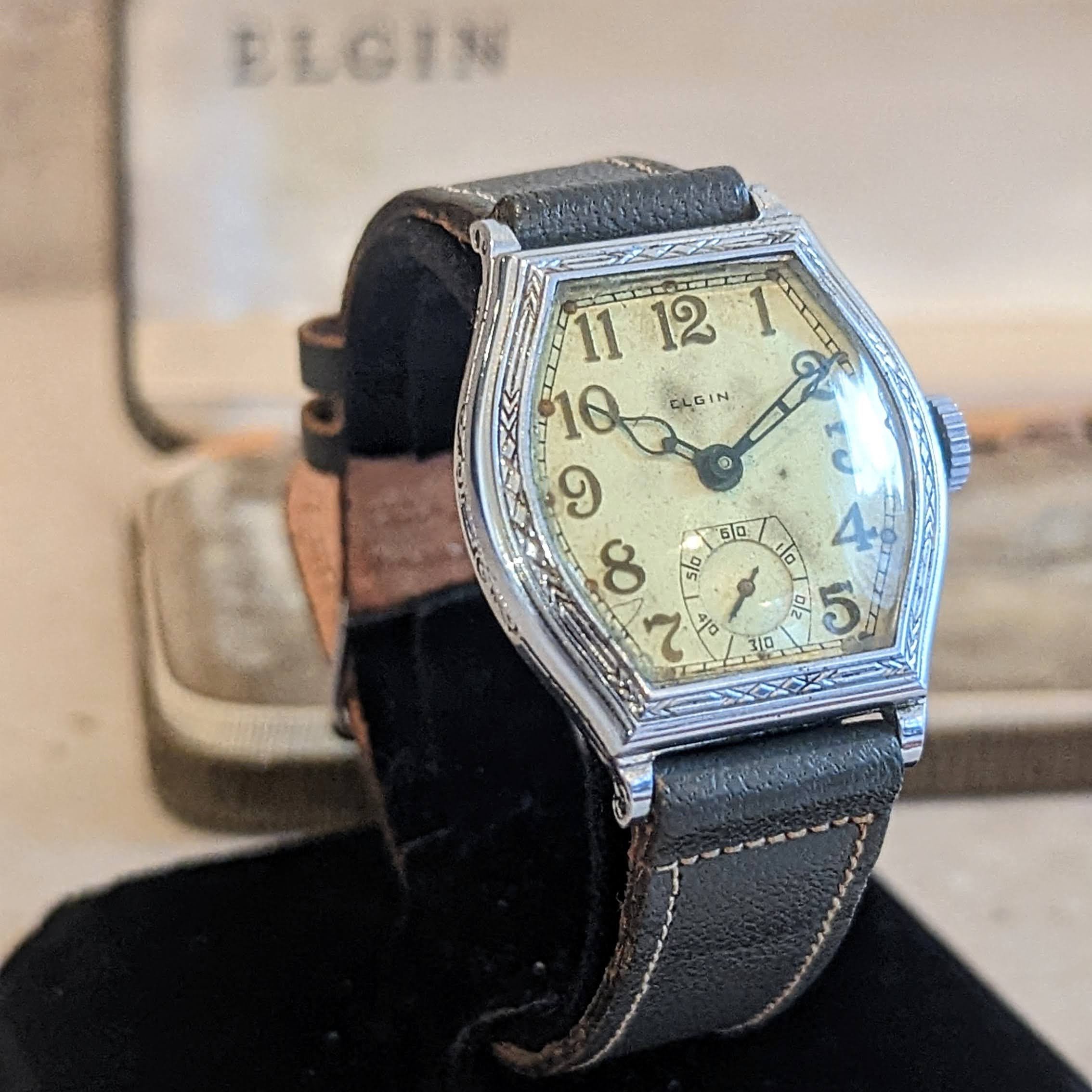 1931 ELGIN Legionnaire Art Deco Watch Grade 485 USA Made Wristwatch - In BOX! - Image 3