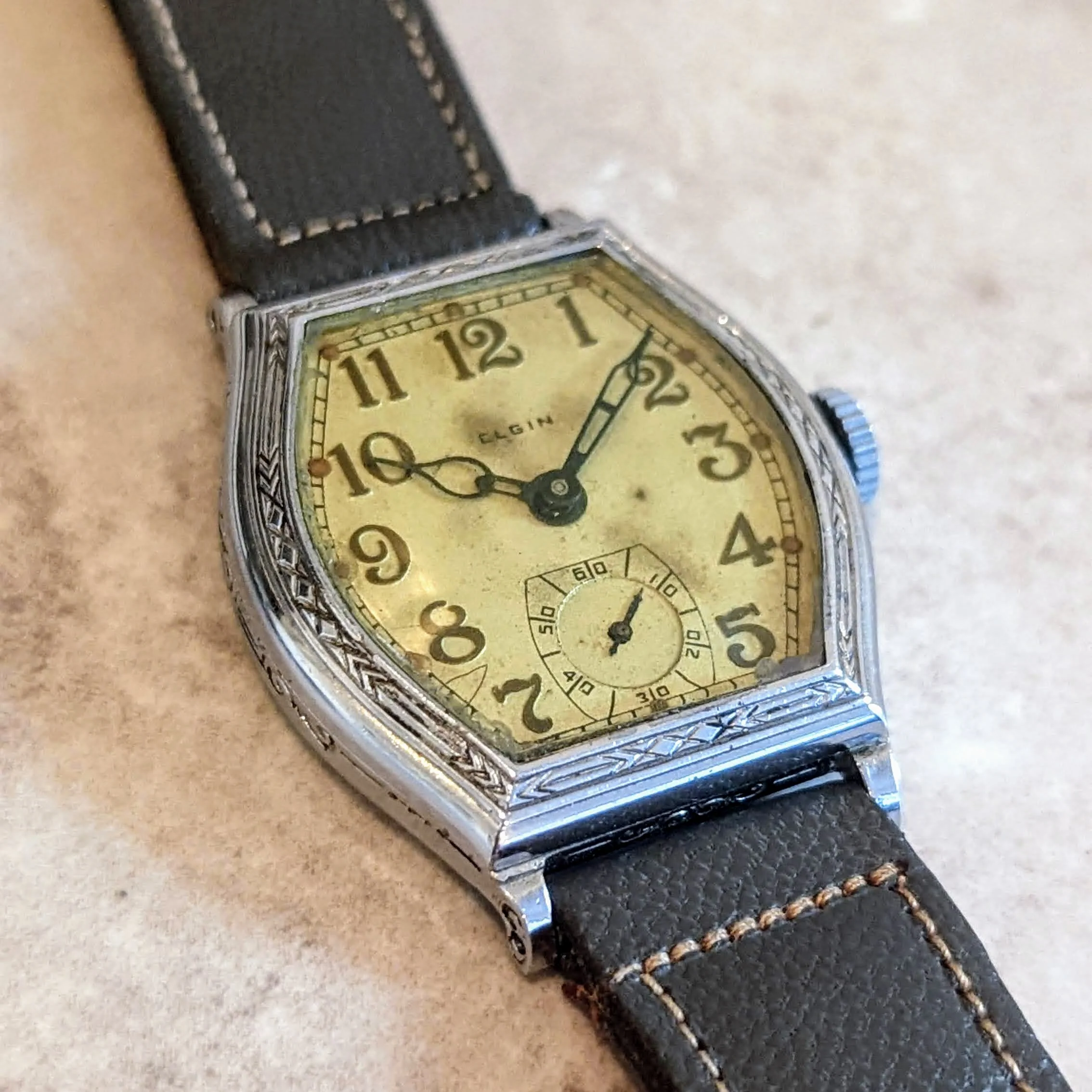 1931 ELGIN Legionnaire Art Deco Watch Grade 485 USA Made Wristwatch - In BOX! - Image 4