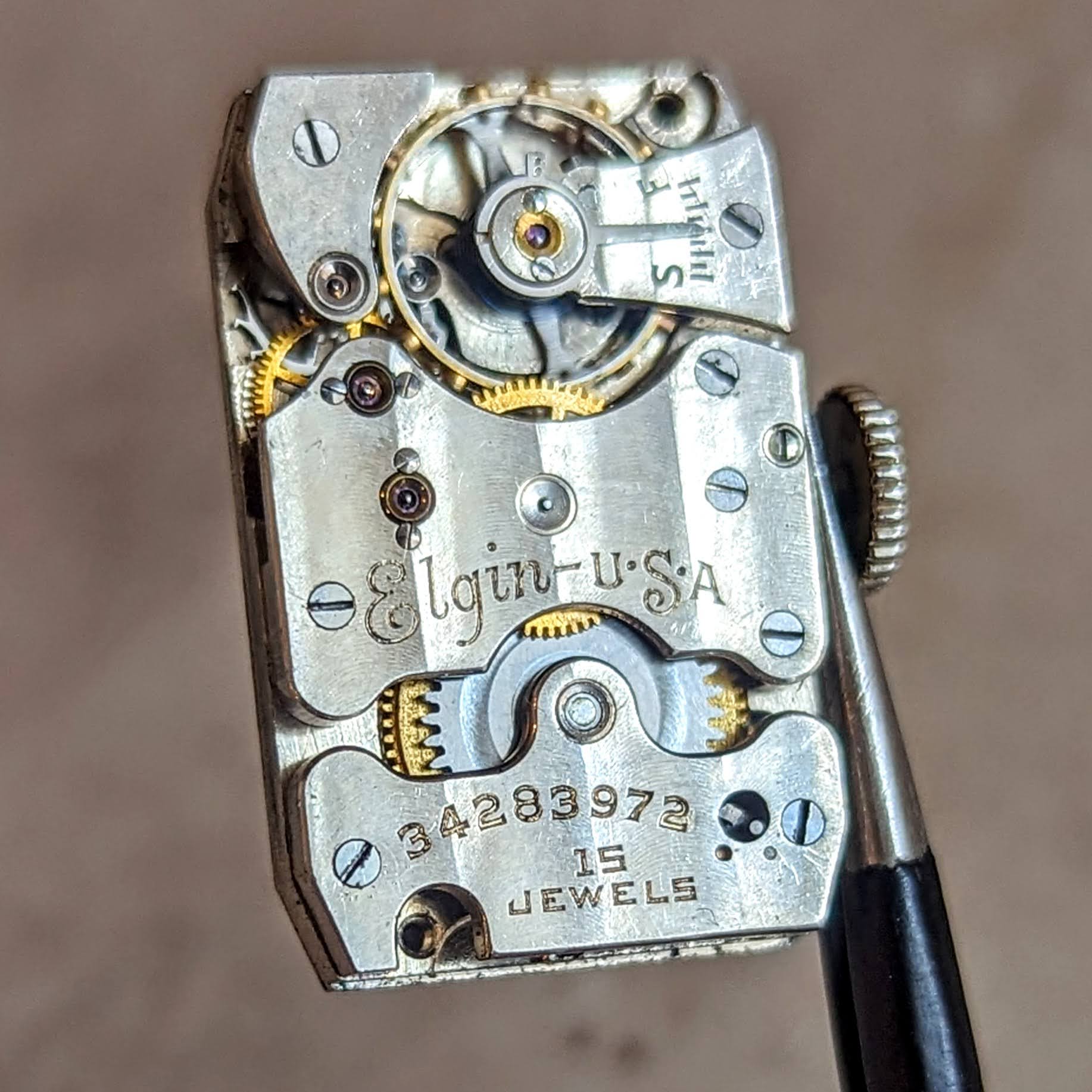 1933 ELGIN Art Deco Ladies Watch 15 Jewels Grade 484 U.S.A. Made Wristwatch - Image 15