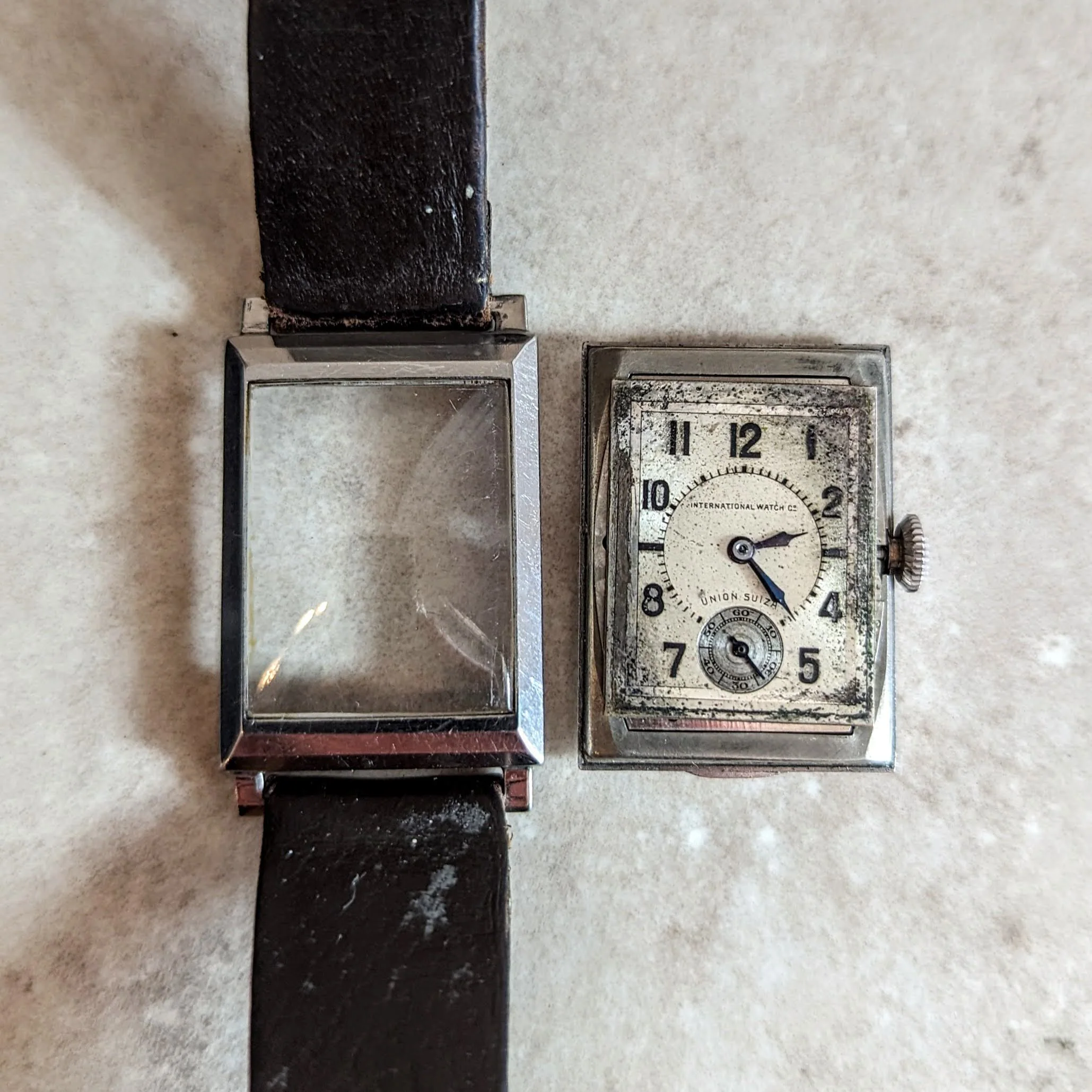 1933 IWC & Union Suiza Wristwatch Private Label Art Deco Wristwatch Stainless Steel - Image 14