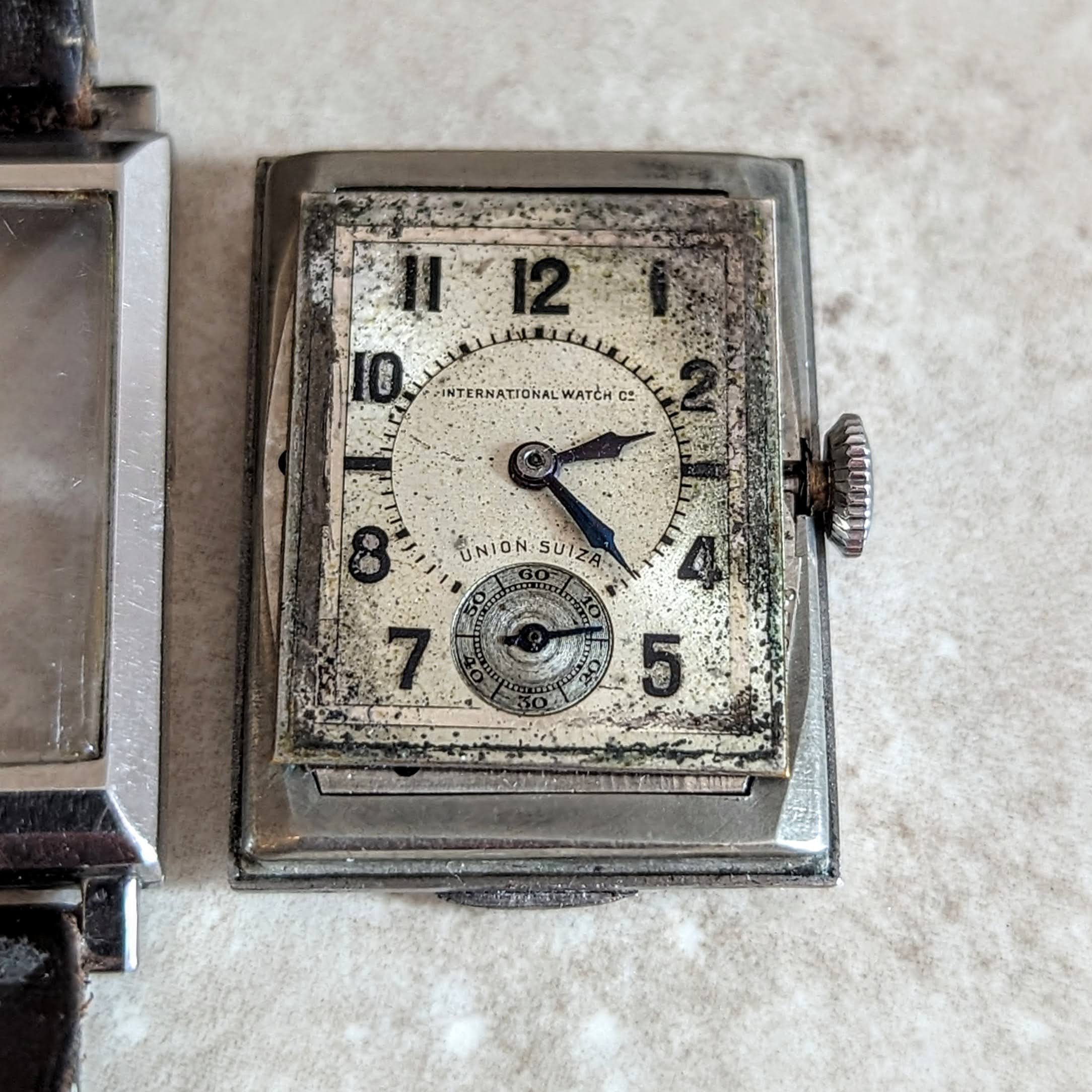 1933 IWC & Union Suiza Wristwatch Private Label Art Deco Wristwatch Stainless Steel - Image 15