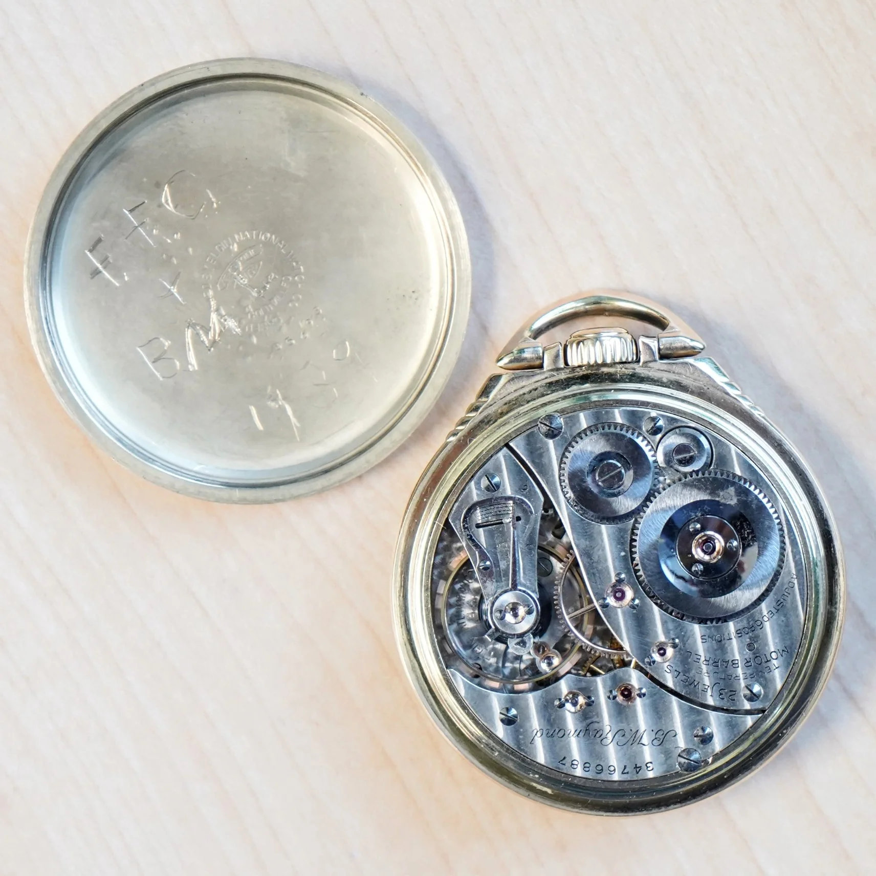 1934 ELGIN B.W. Raymond Pocket Watch 16s Railroad Wind Indicator 23 Jewels - Image 11