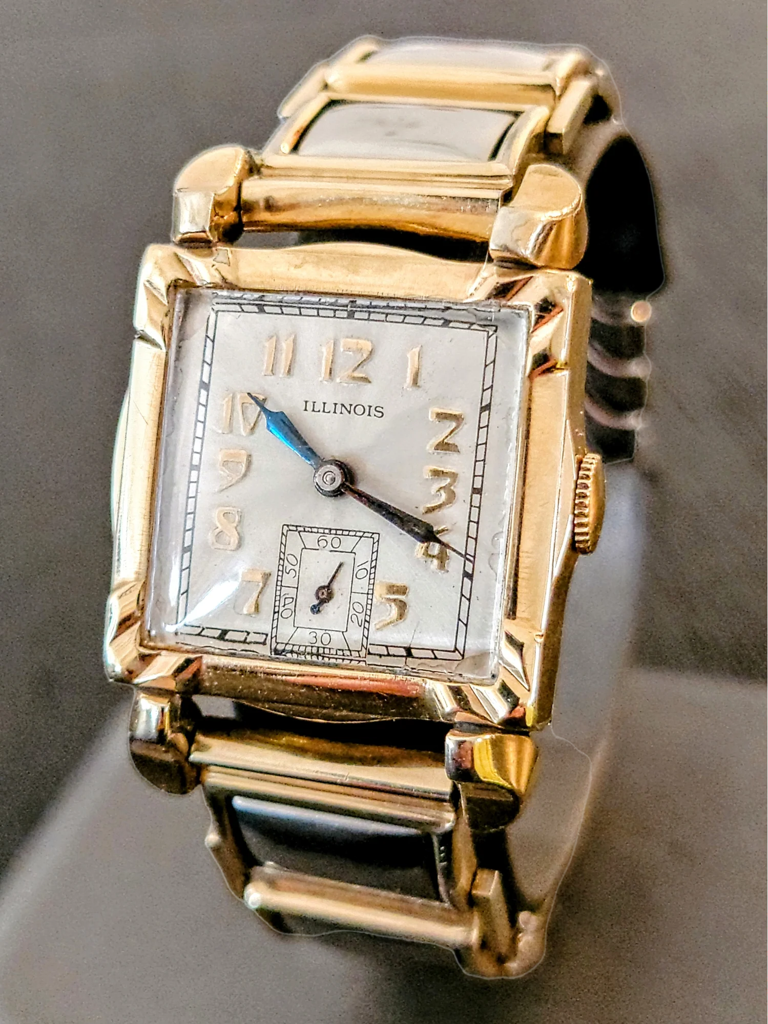 1934 ILLINOIS Square Case Watch 17 Jewels Cal. 607A U.S.A. - Image 14