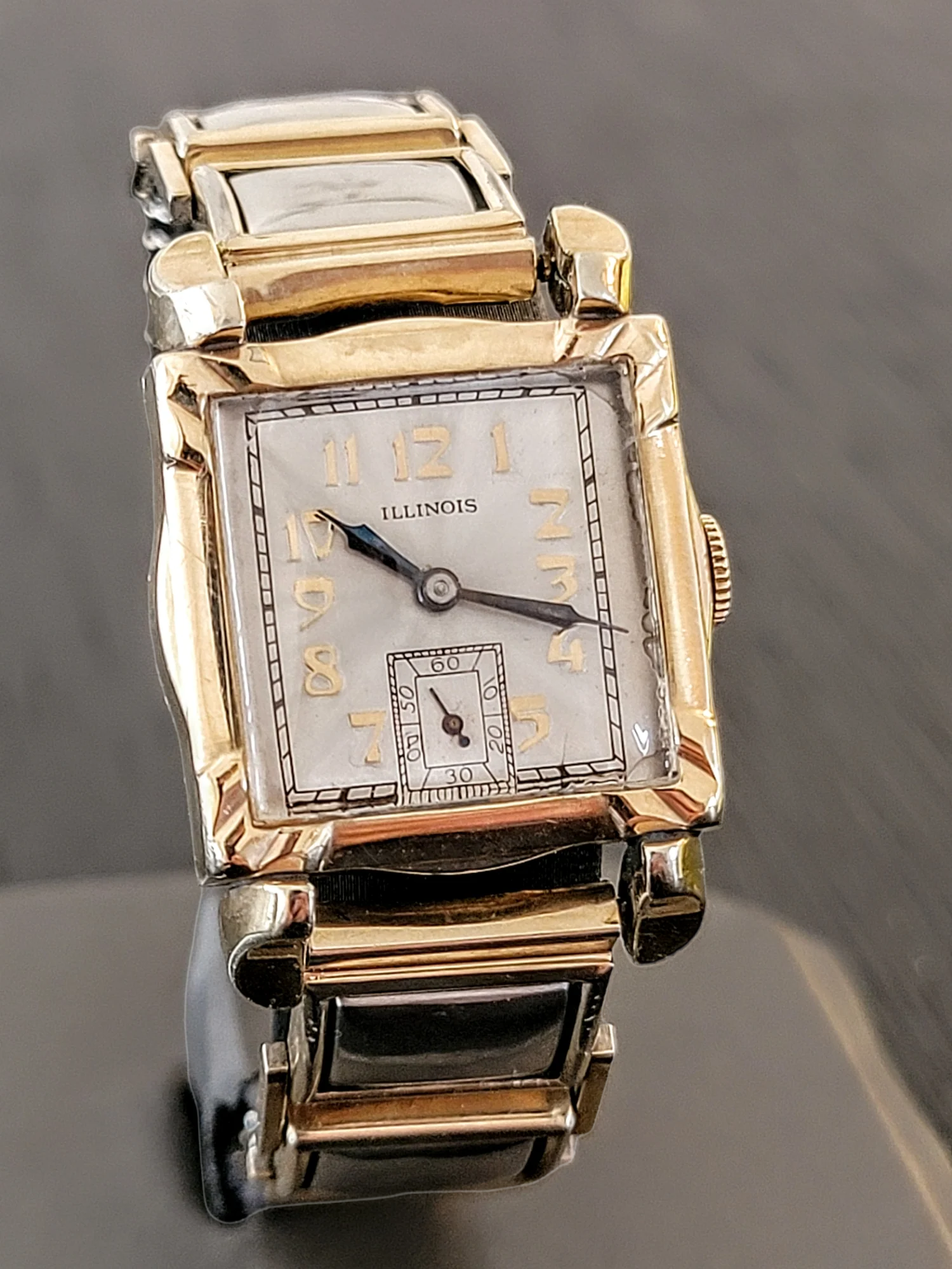 1934 ILLINOIS Square Case Watch 17 Jewels Cal. 607A U.S.A. - Image 16