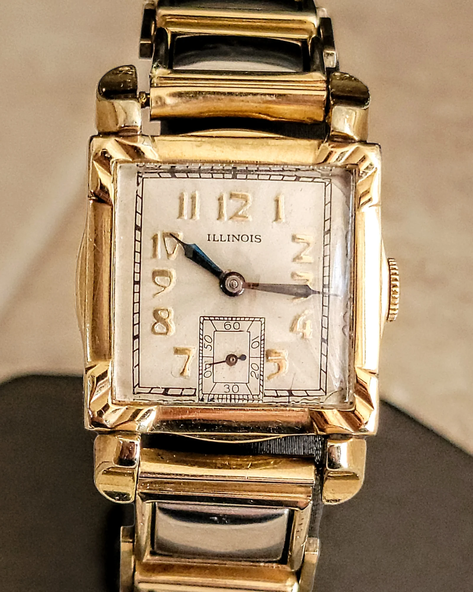 1934 ILLINOIS Square Case Watch 17 Jewels Cal. 607A U.S.A. - Image 7