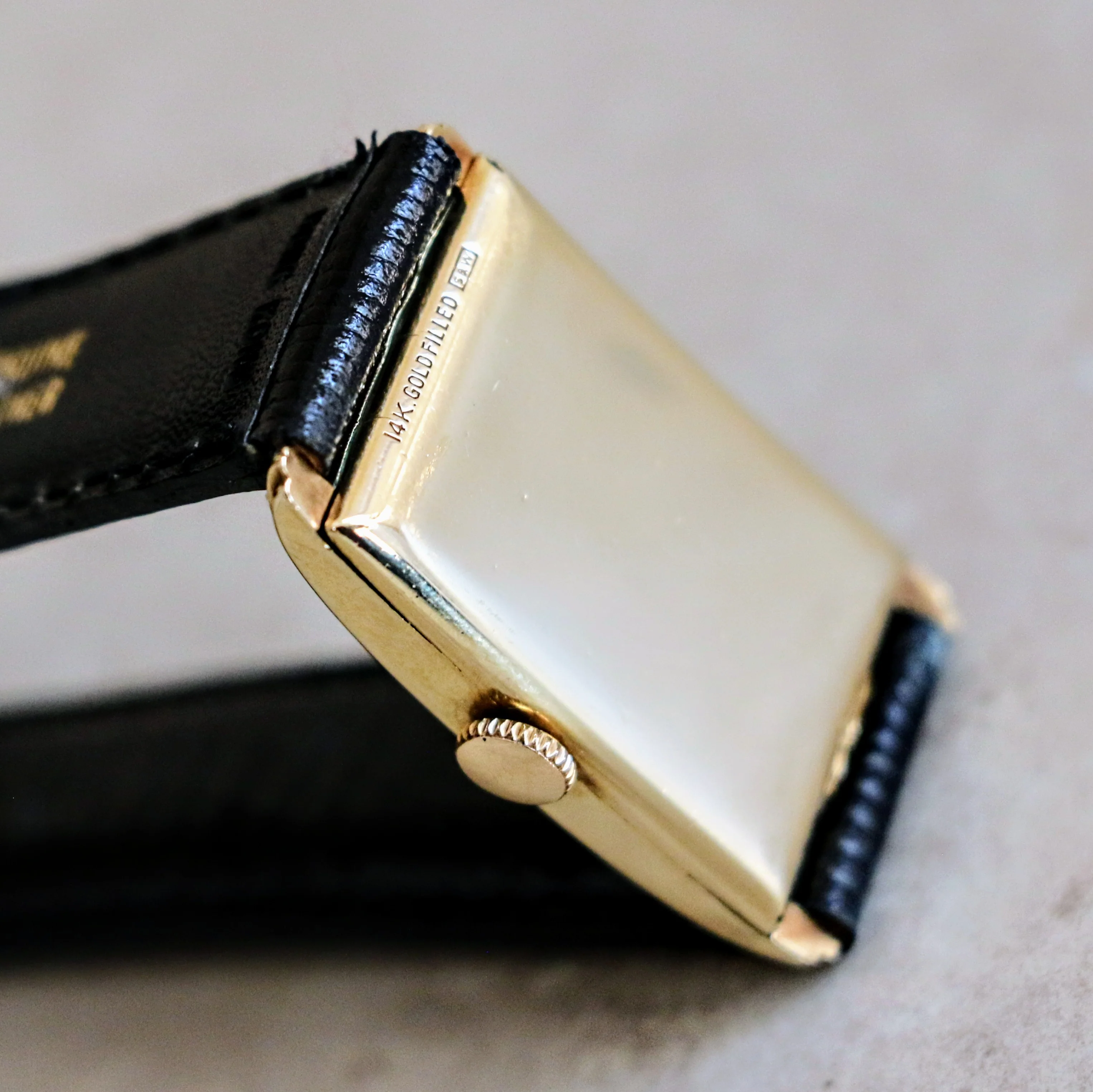 1934 OMEGA Jumbo Tank Watch Cal. T 17 14K Gold Filled Wristwatch - Image 10