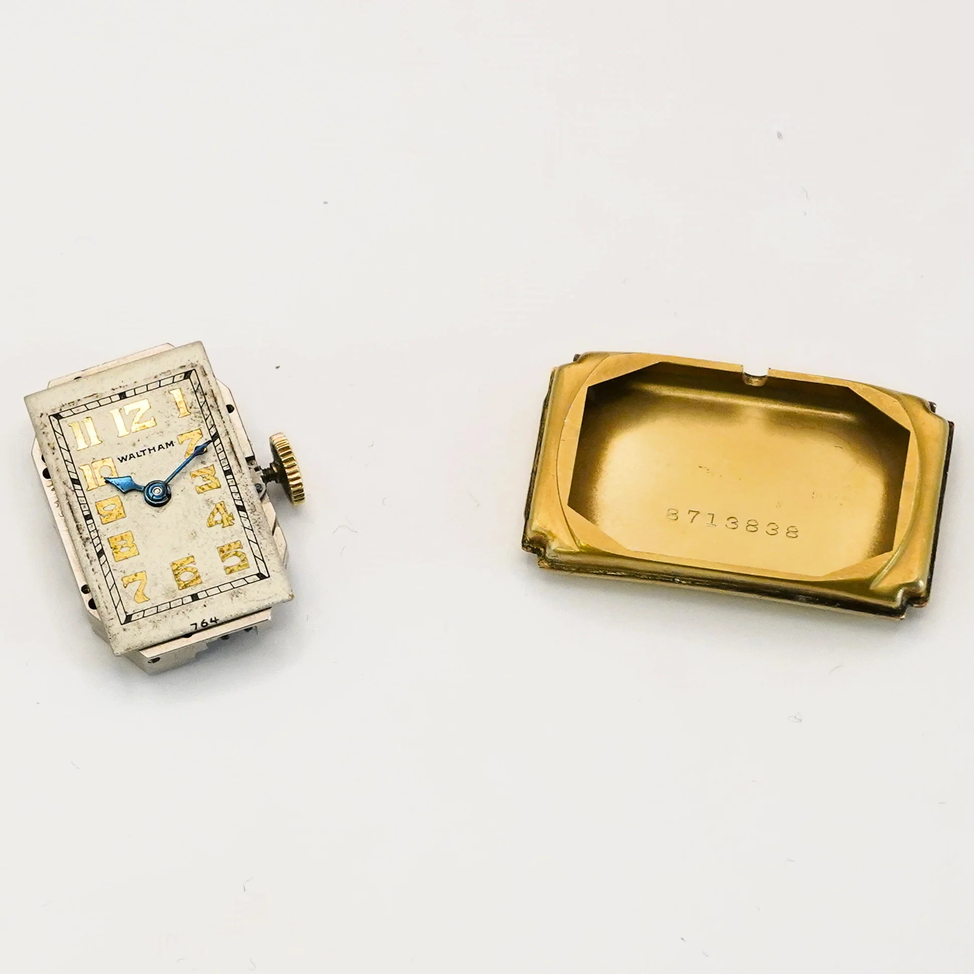 1934 Waltham Tank Watch 17 Jewels Grade No. 767 Art Deco Style Wristwatch 19mm - Image 8