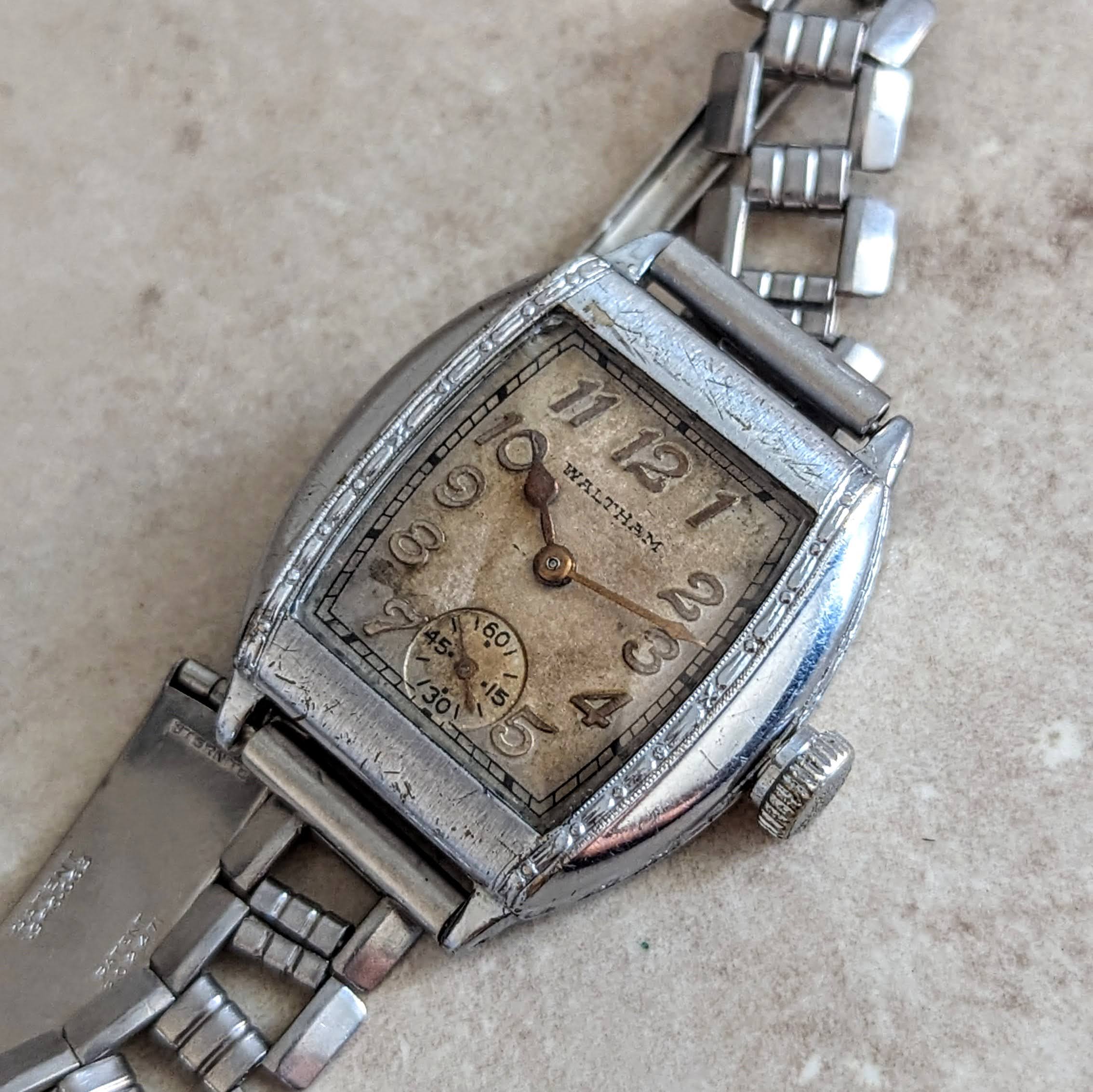 1935 Art Deco WALTHAM Wristwatch 15 Jewels Vintage U.S.A. Made Watch - Image 11