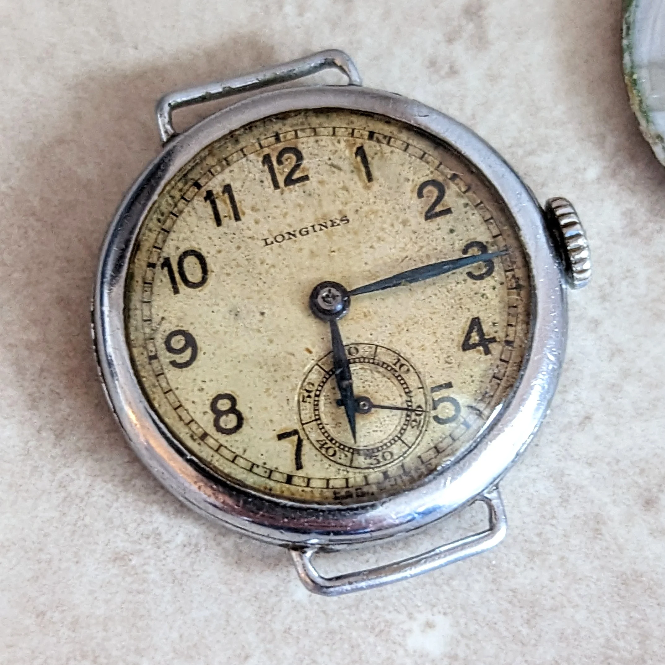 1935 LONGINES Military Wristwatch Cal. 10.68Z Wire Lug Trench Watch - Image 14