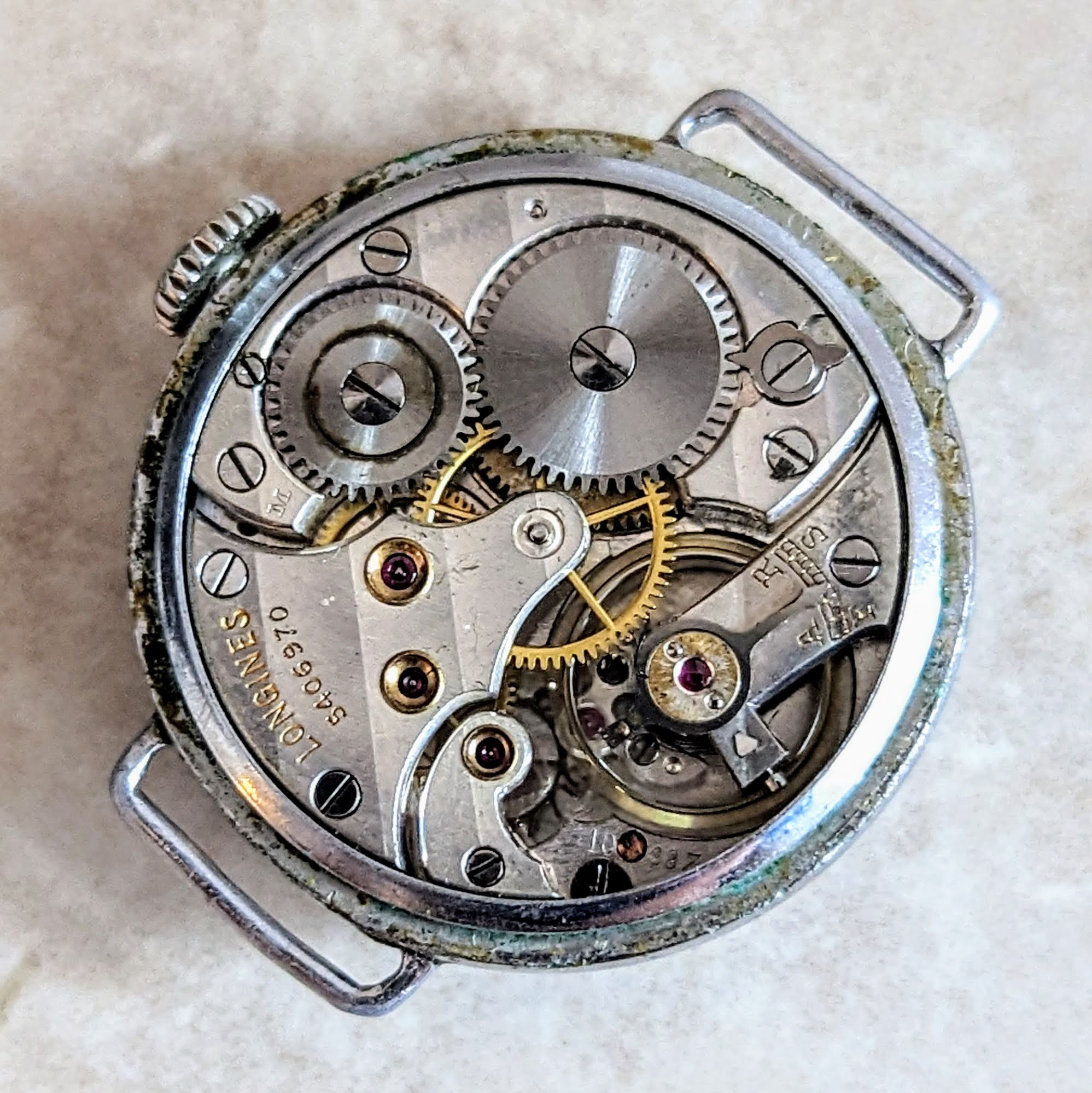 1935 LONGINES Military Wristwatch Cal. 10.68Z Wire Lug Trench Watch - Image 16