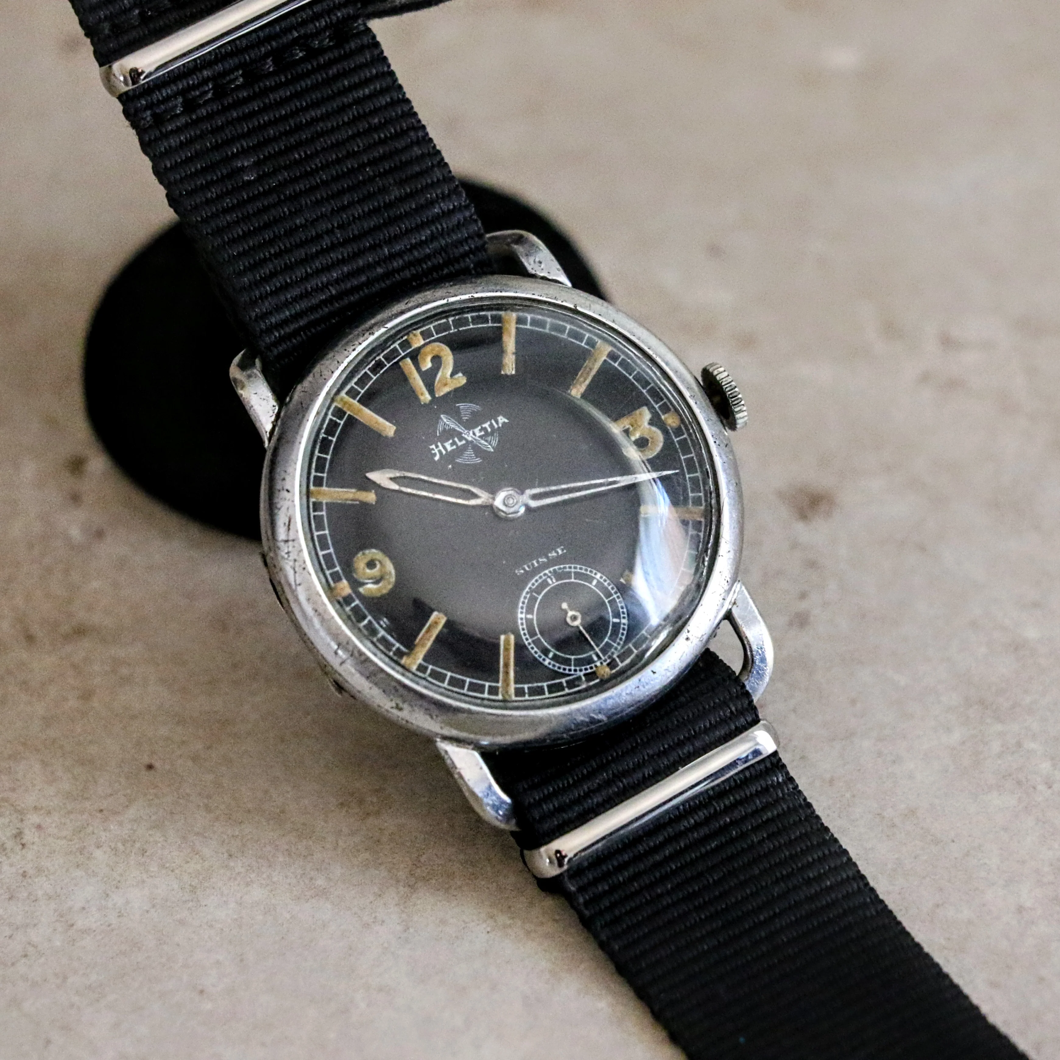 1939 HELVETIA Flieger Jumbo Watch WWII Pilot Vintage Wristwatch Cal. 51S 3 ADJTS - Image 10