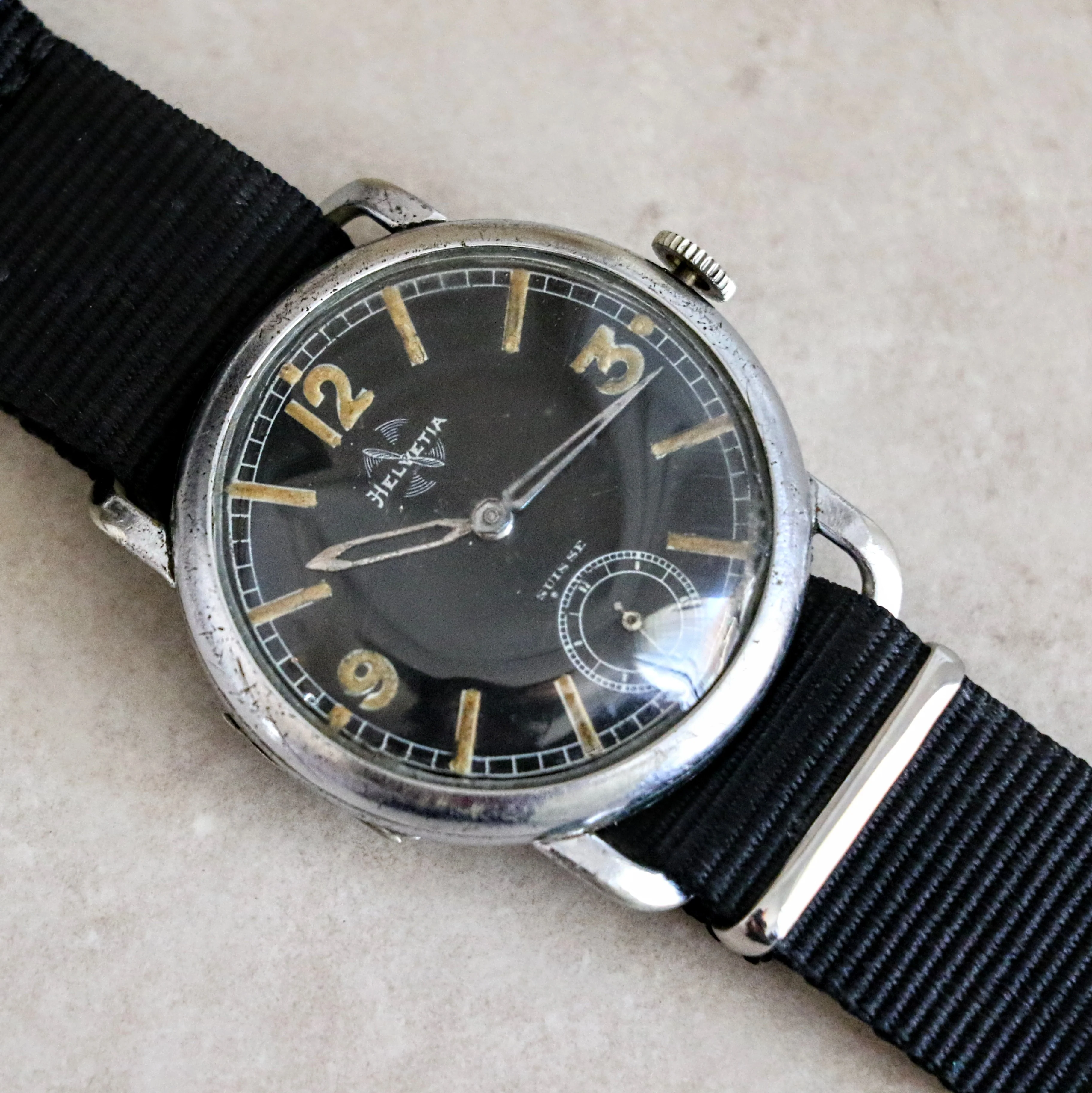 1939 HELVETIA Flieger Jumbo Watch WWII Pilot Vintage Wristwatch Cal. 51S 3 ADJTS - Image 12