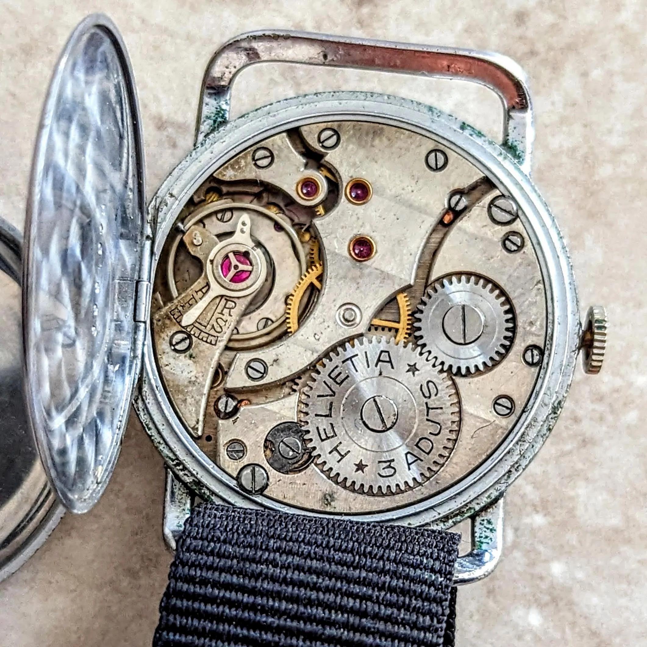 1939 HELVETIA Flieger Jumbo Watch WWII Pilot Vintage Wristwatch Cal. 51S 3 ADJTS - Image 17