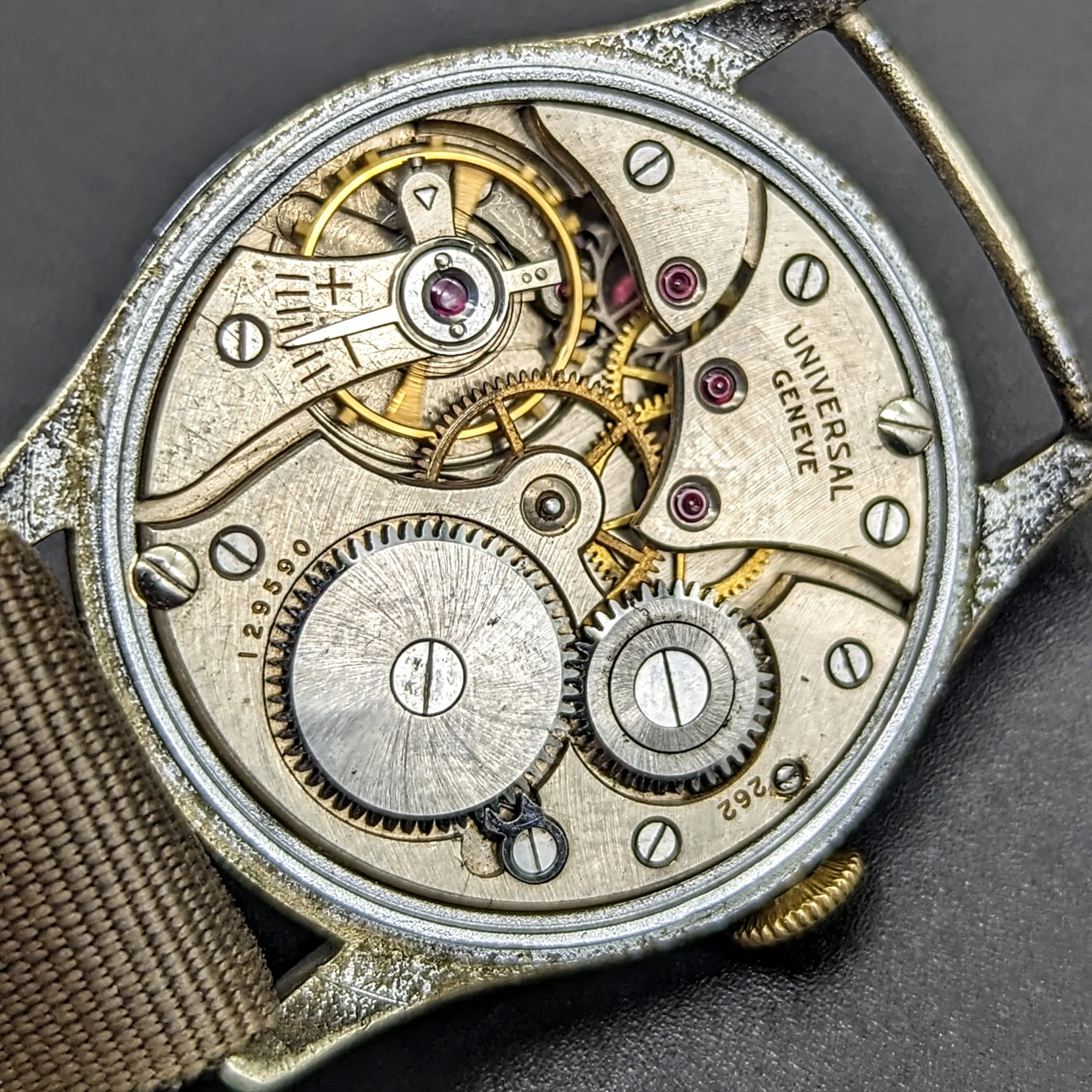 1939 UNIVERSAL GENEVE Royal Dutch Army WWII Wristwatch Military Issue 31250 Watch - Image 14