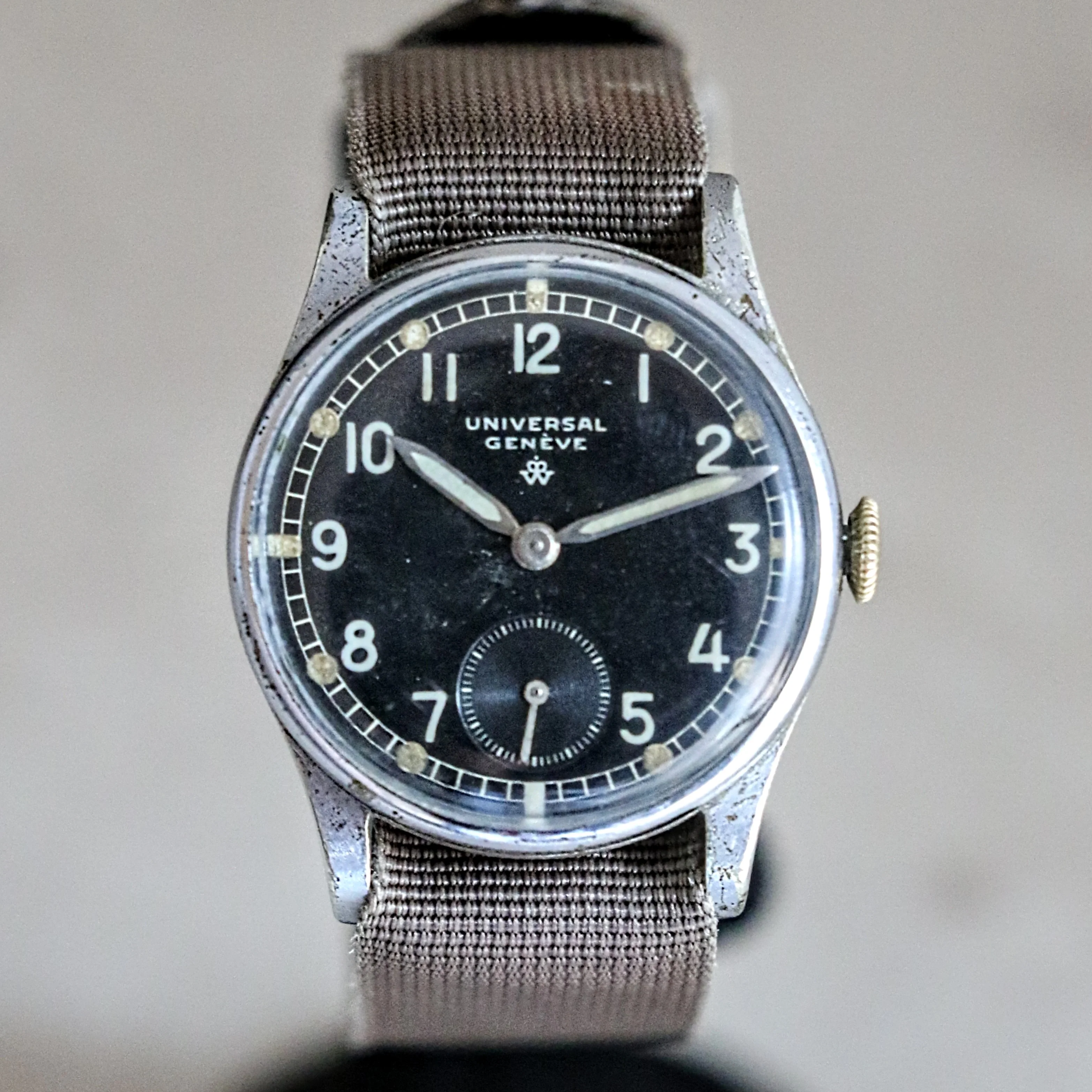 1939 UNIVERSAL GENEVE Royal Dutch Army WWII Wristwatch Military Issue 31250 Watch - Image 3