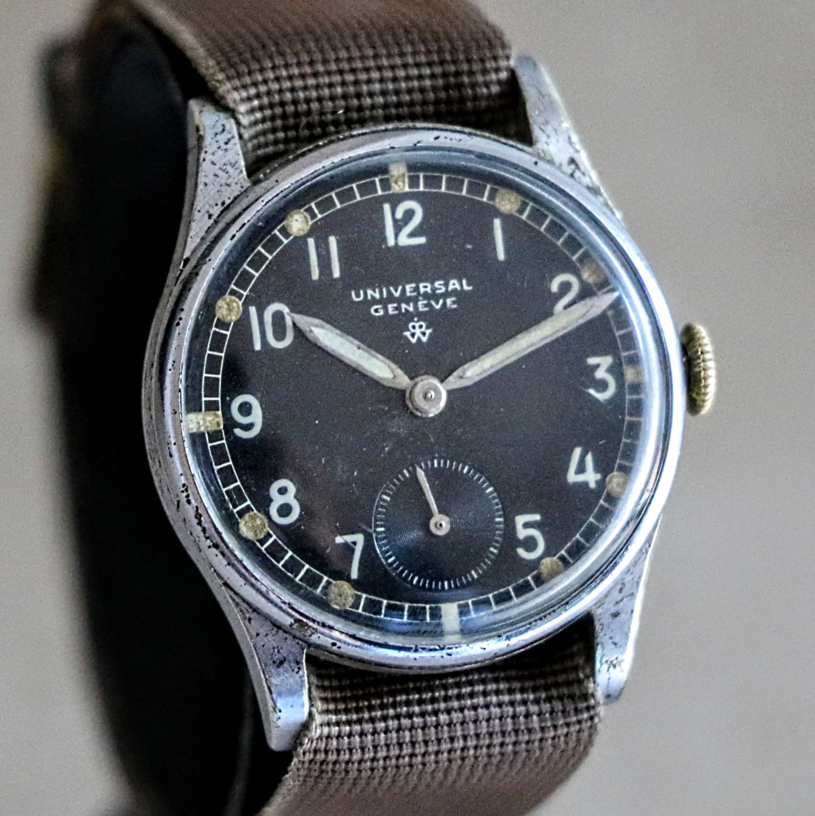 1939 UNIVERSAL GENEVE Royal Dutch Army WWII Wristwatch Military Issue 31250 Watch - Image 4