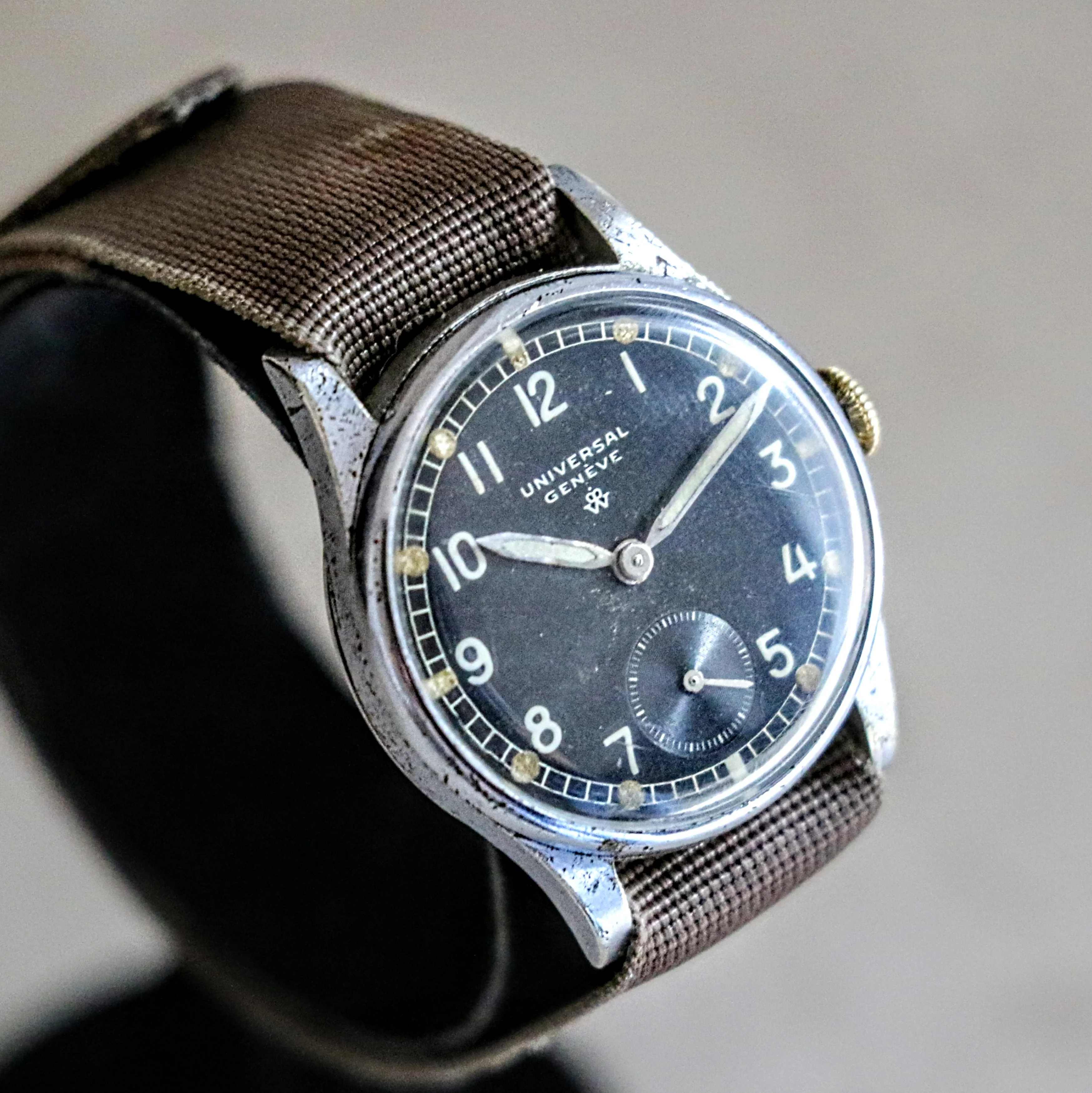 1939 UNIVERSAL GENEVE Royal Dutch Army WWII Wristwatch Military Issue 31250 Watch - Image 7