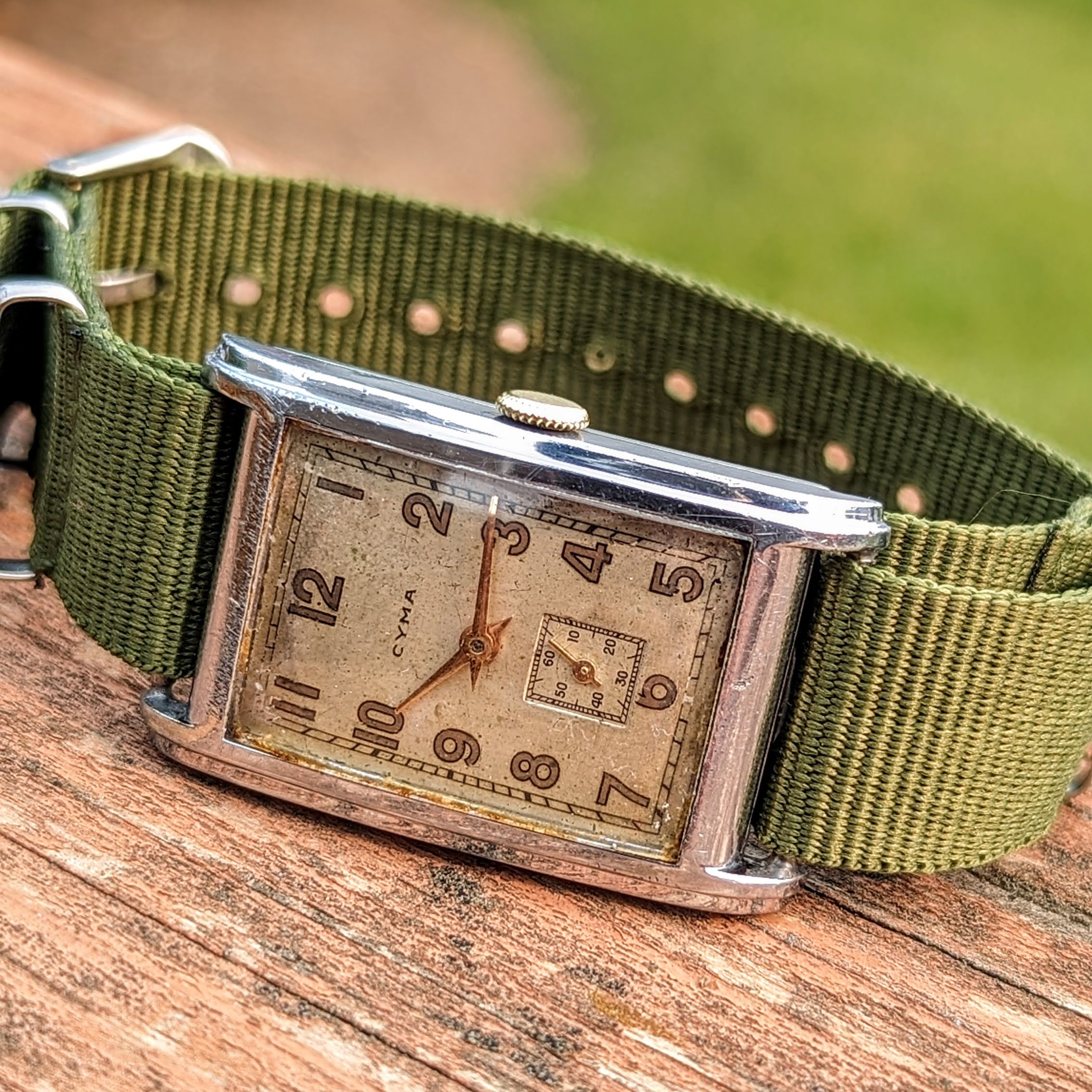 1940 CYMA Tank Case Wristwatch 15 Jewels Cal. Ref. 032D Swiss Made Watch - Image 18